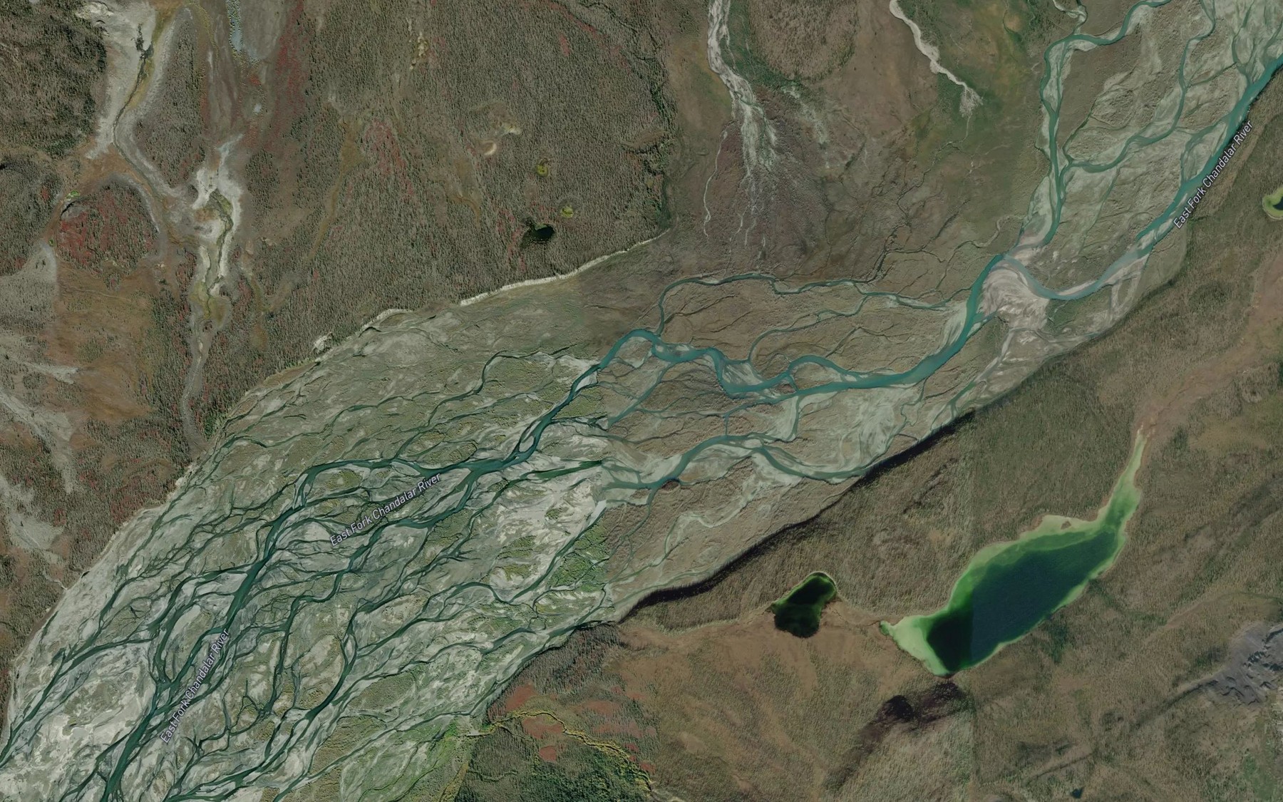 Satellite map of the Flatrock Creek