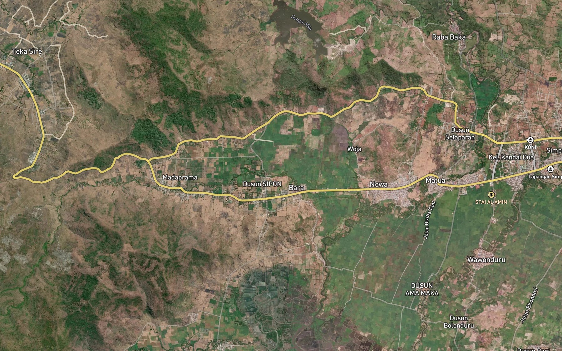 Satellite map of the Sori Buna