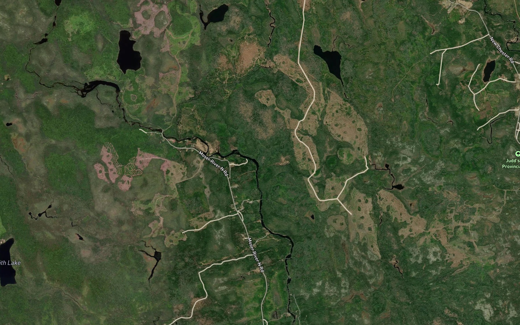Satellite map of the Salmon Hole