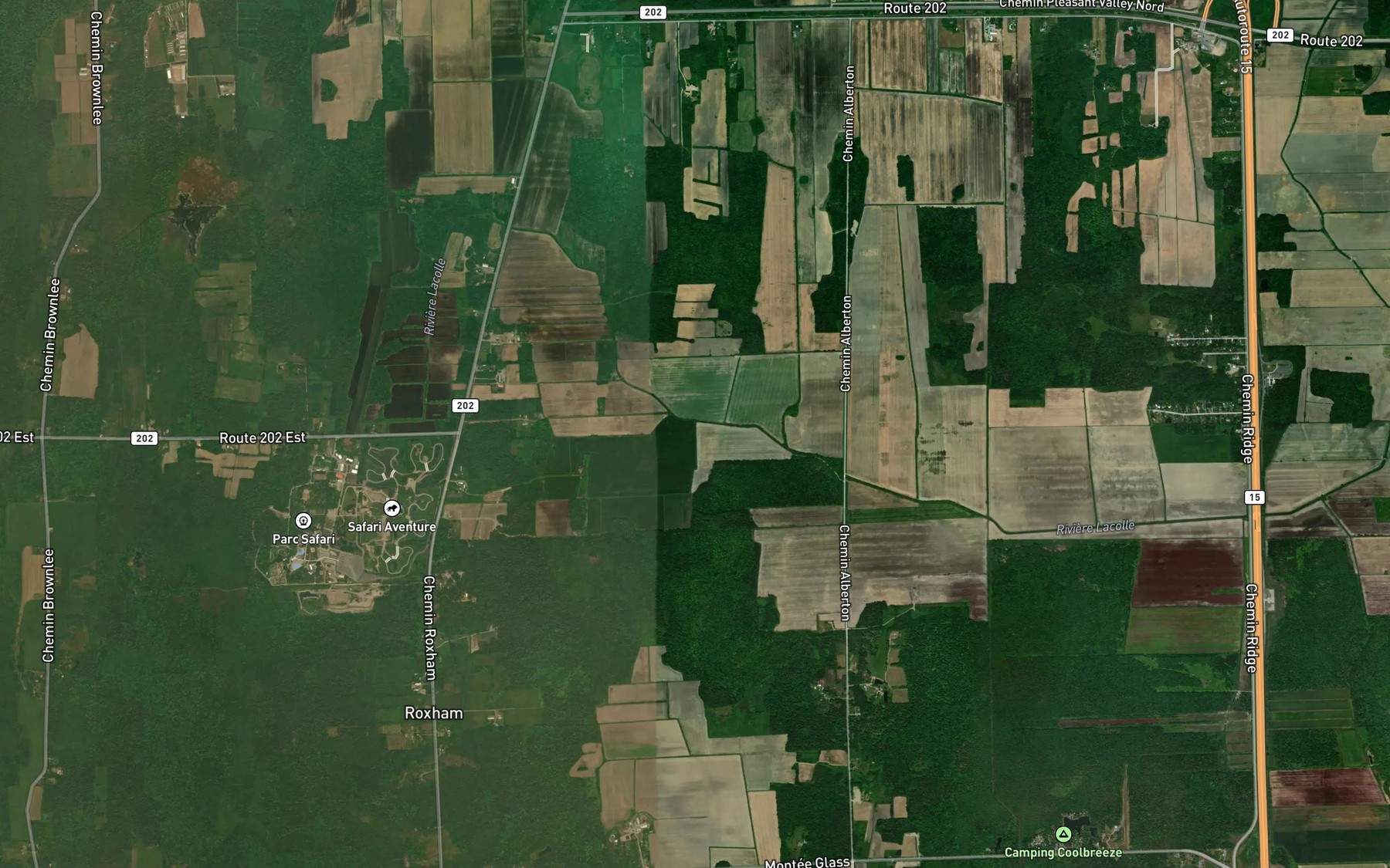 Satellite map of the Cours d'eau Smith-Wallace