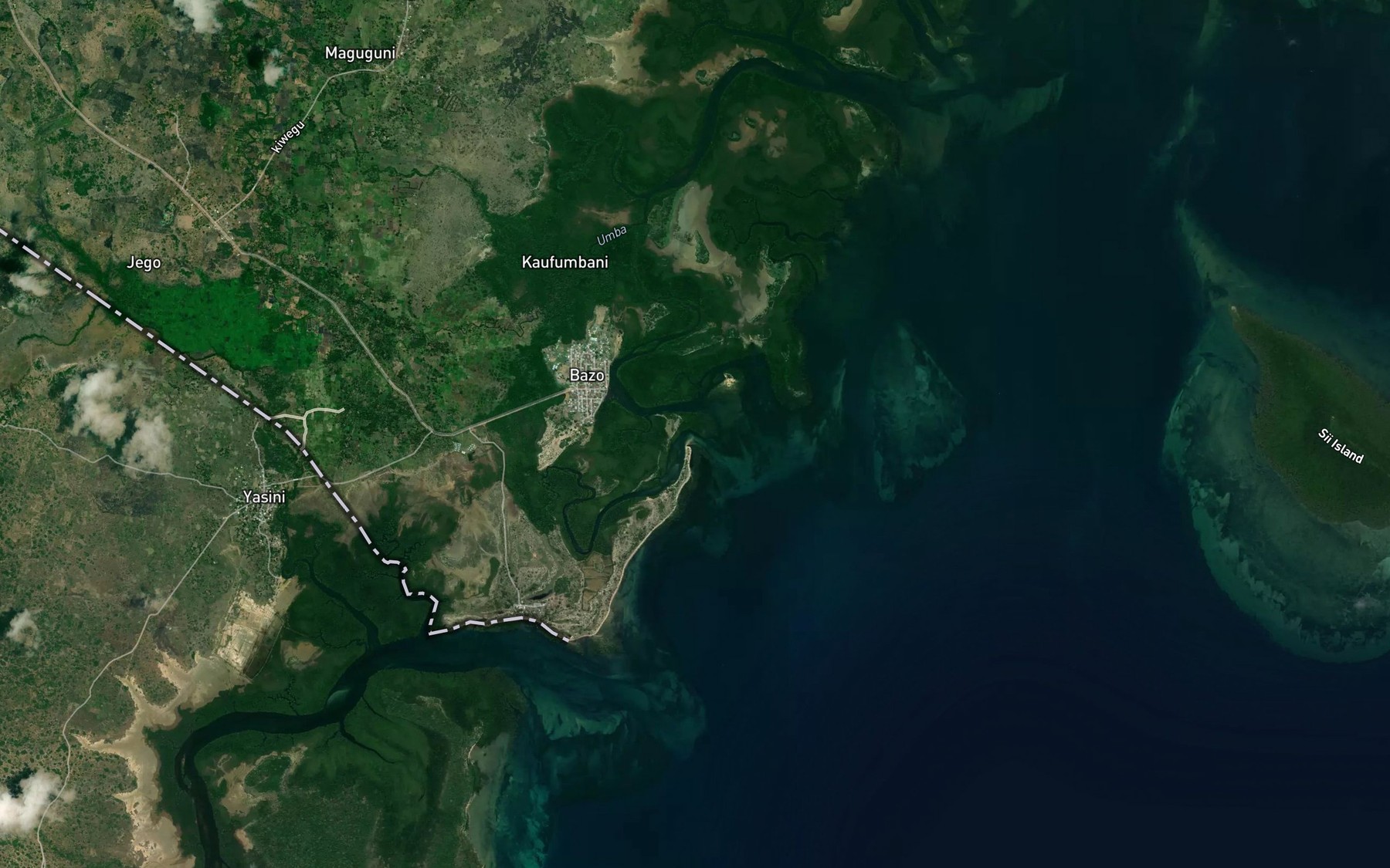 Satellite map of the Umba