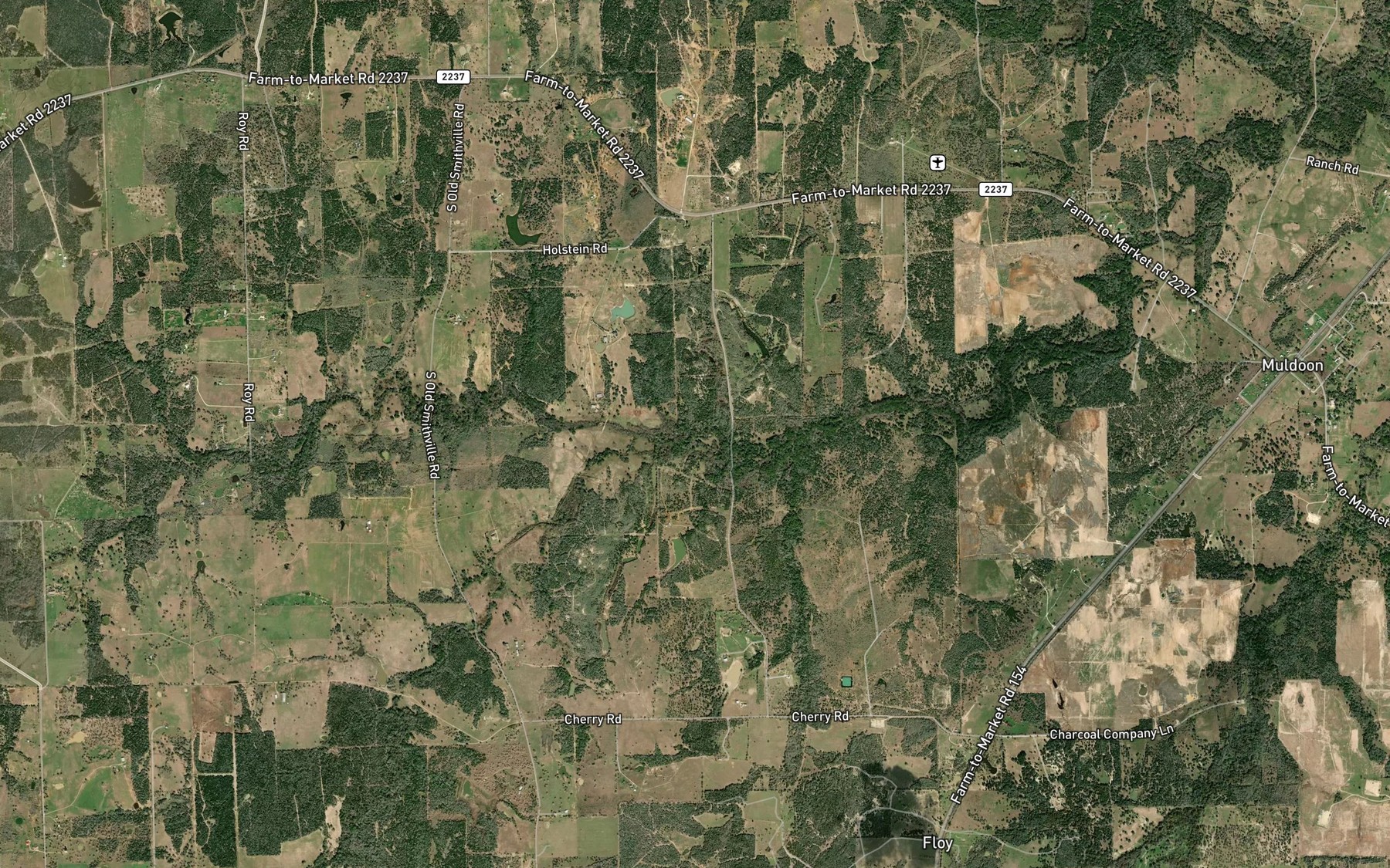 Satellite map of the Dogwood Creek