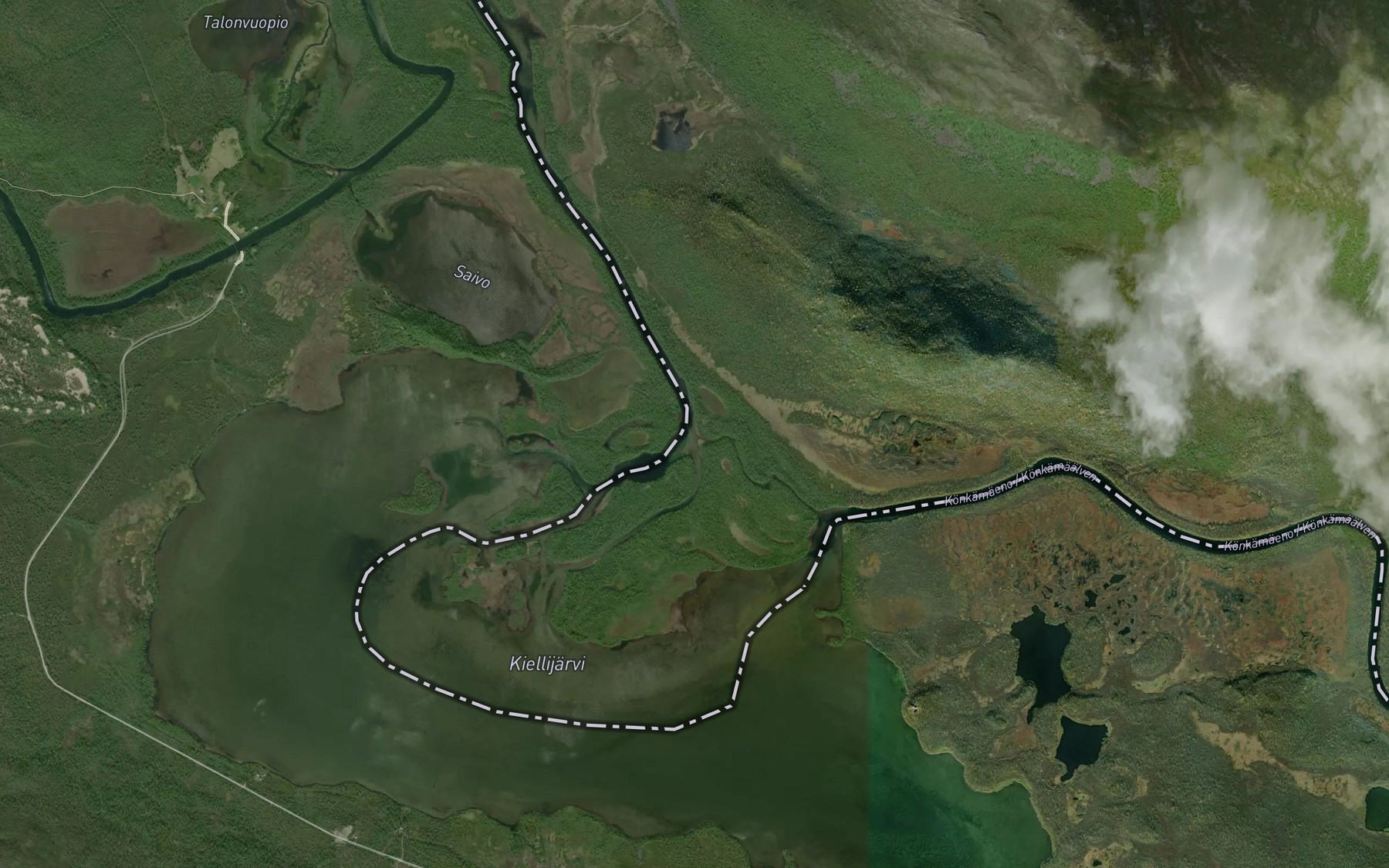 Satellite map of the Konkama