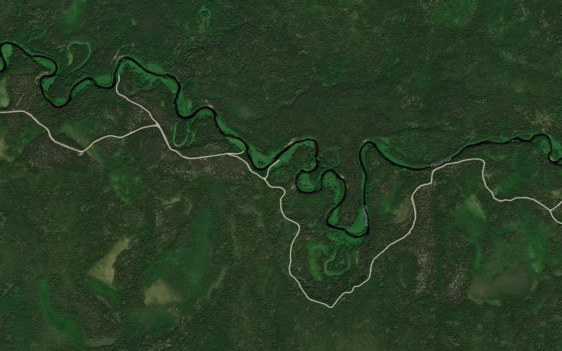 Satellite map of the Malyy Vamysh