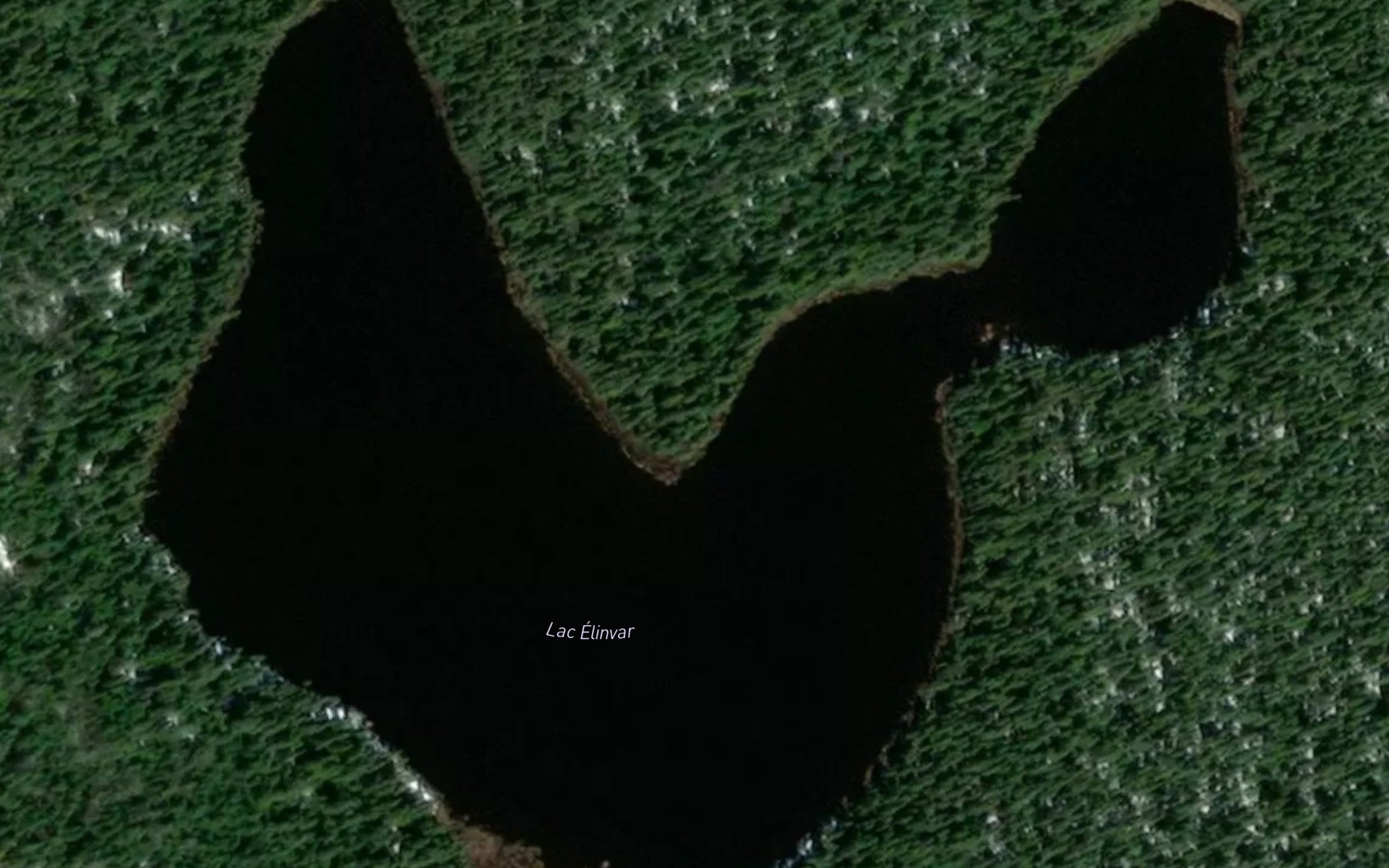 Satellite map of the Lac Elinvar