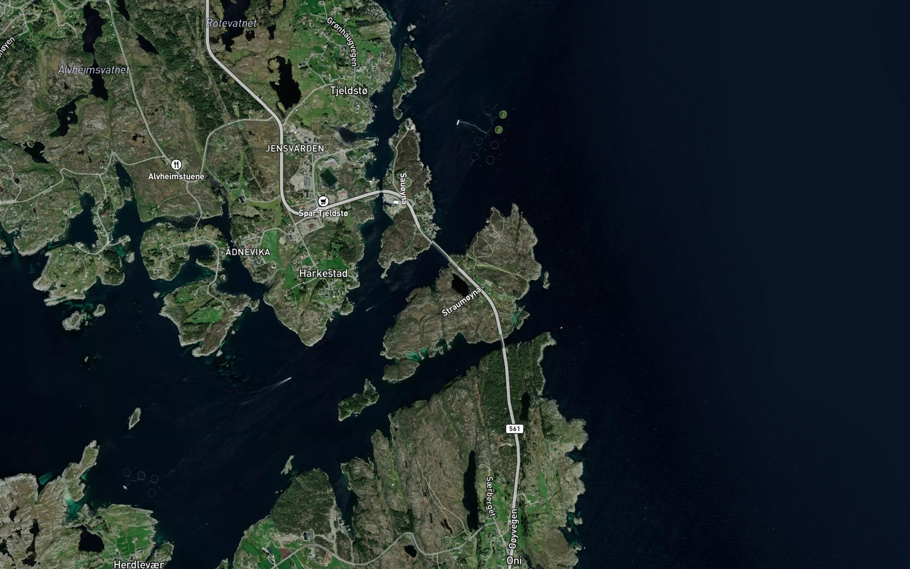 Satellite map of the Straumoyvatnet