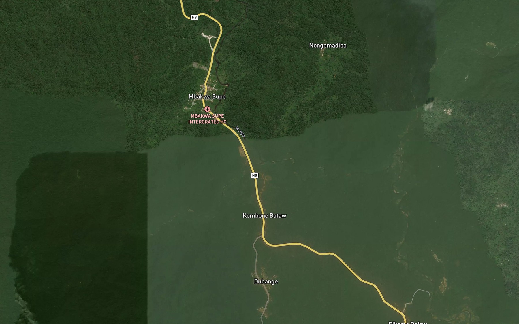 Satellite map of the Kombone