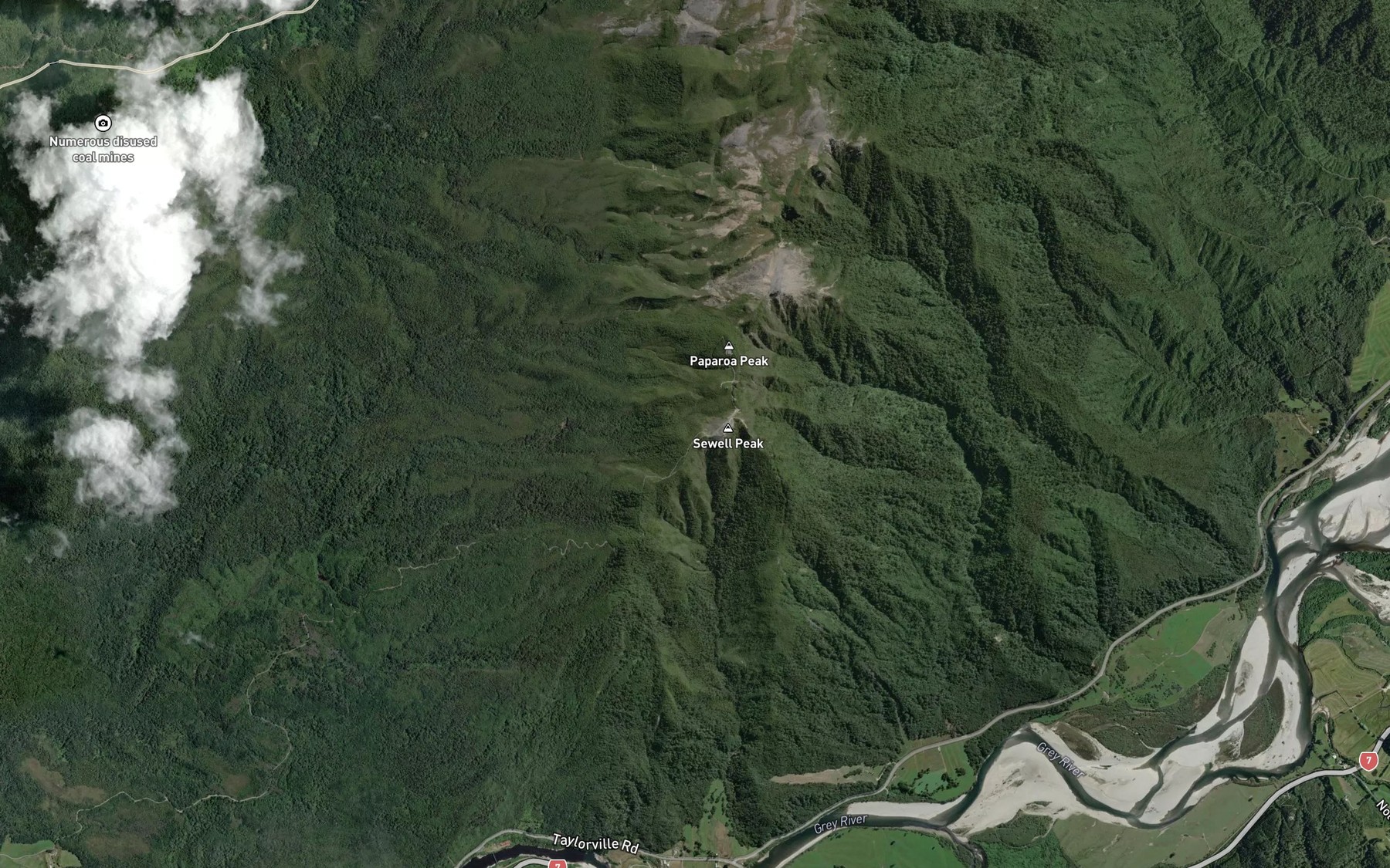 Satellite map of the Stony Creek