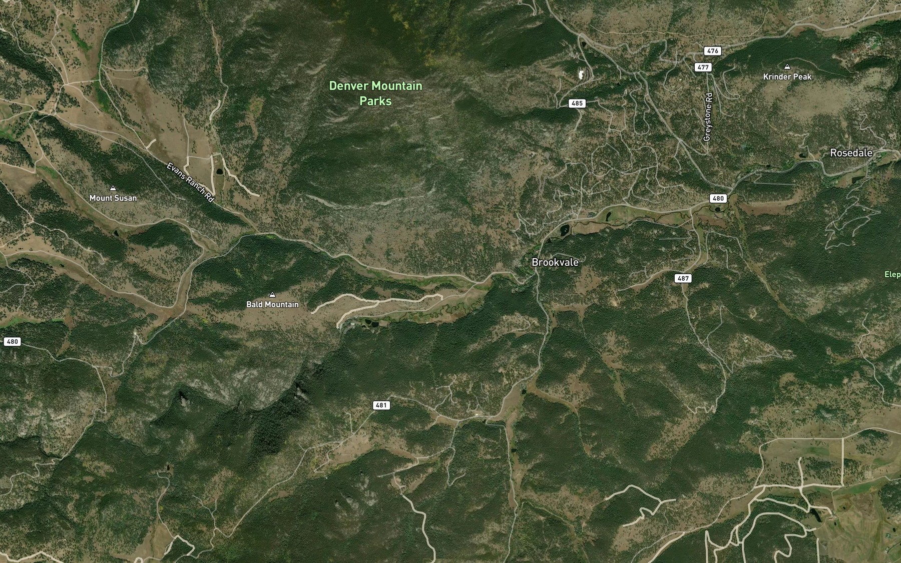 Satellite map of the Hicks Number 5 Ditch