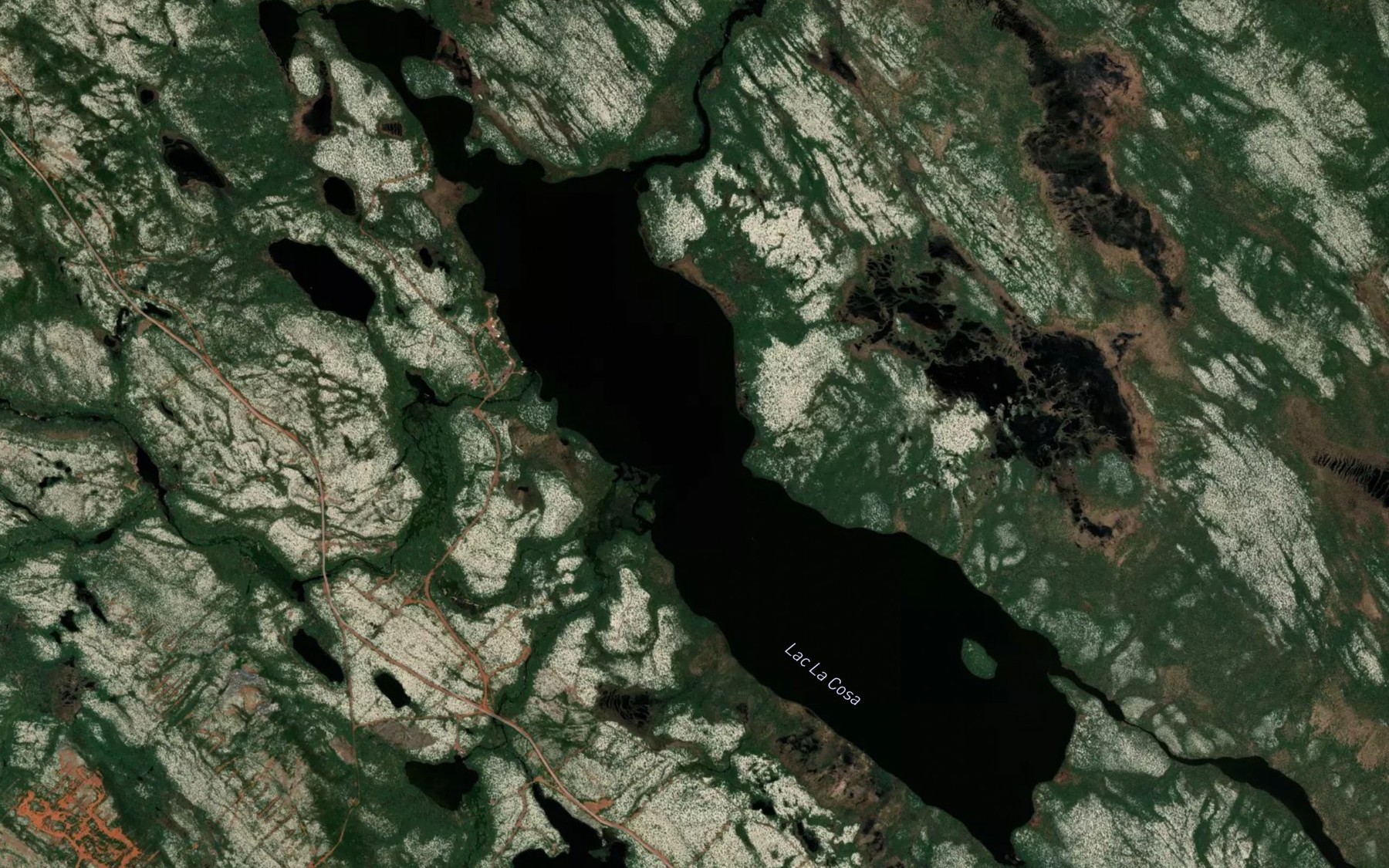 Satellite map of the Lac La Cosa