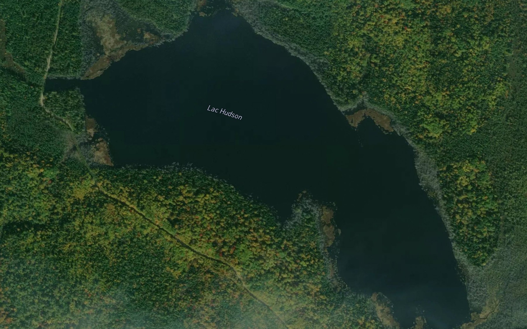 Satellite map of the Lac Hudson