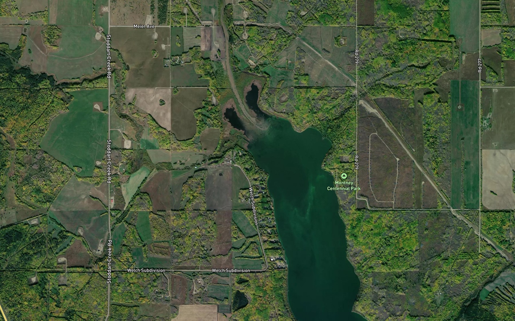 Satellite map of the Coffee Creek