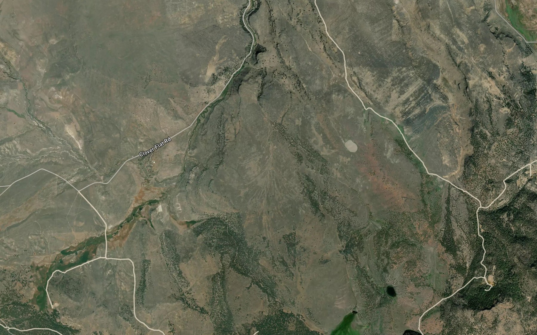 Satellite map of the Coyote Flat Reservoir
