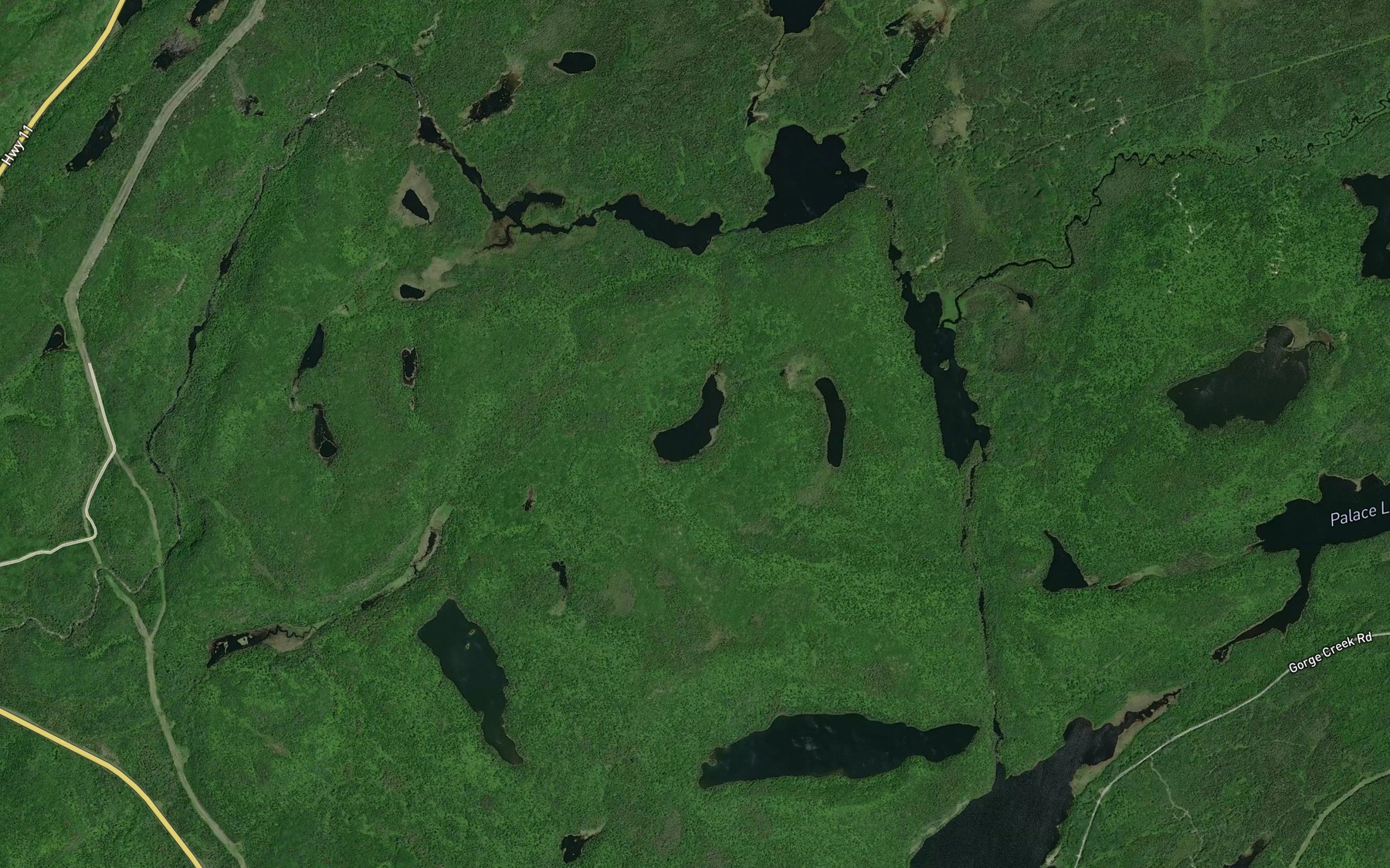 Satellite map of the Stride Lake