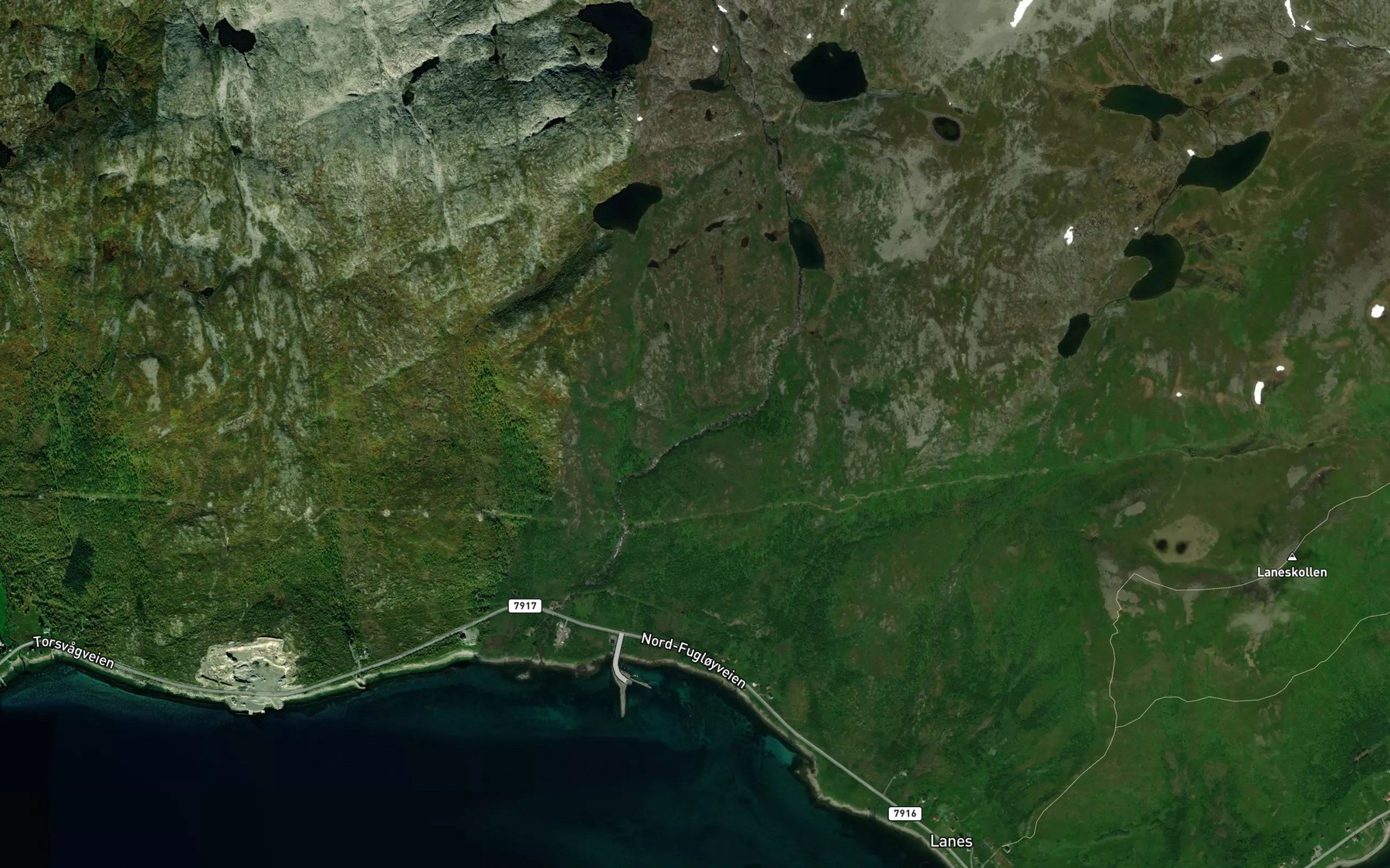 Satellite map of the Skjerelva