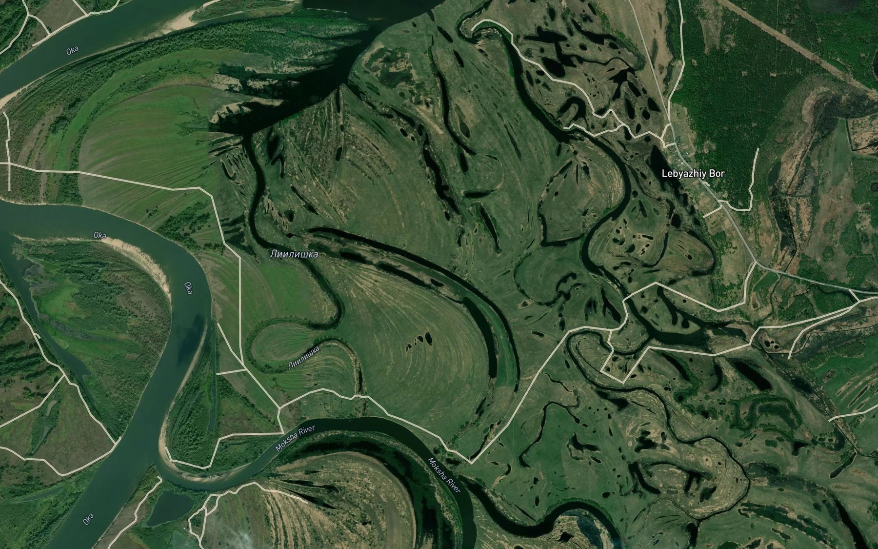 Satellite map of the Ozero Velikoye