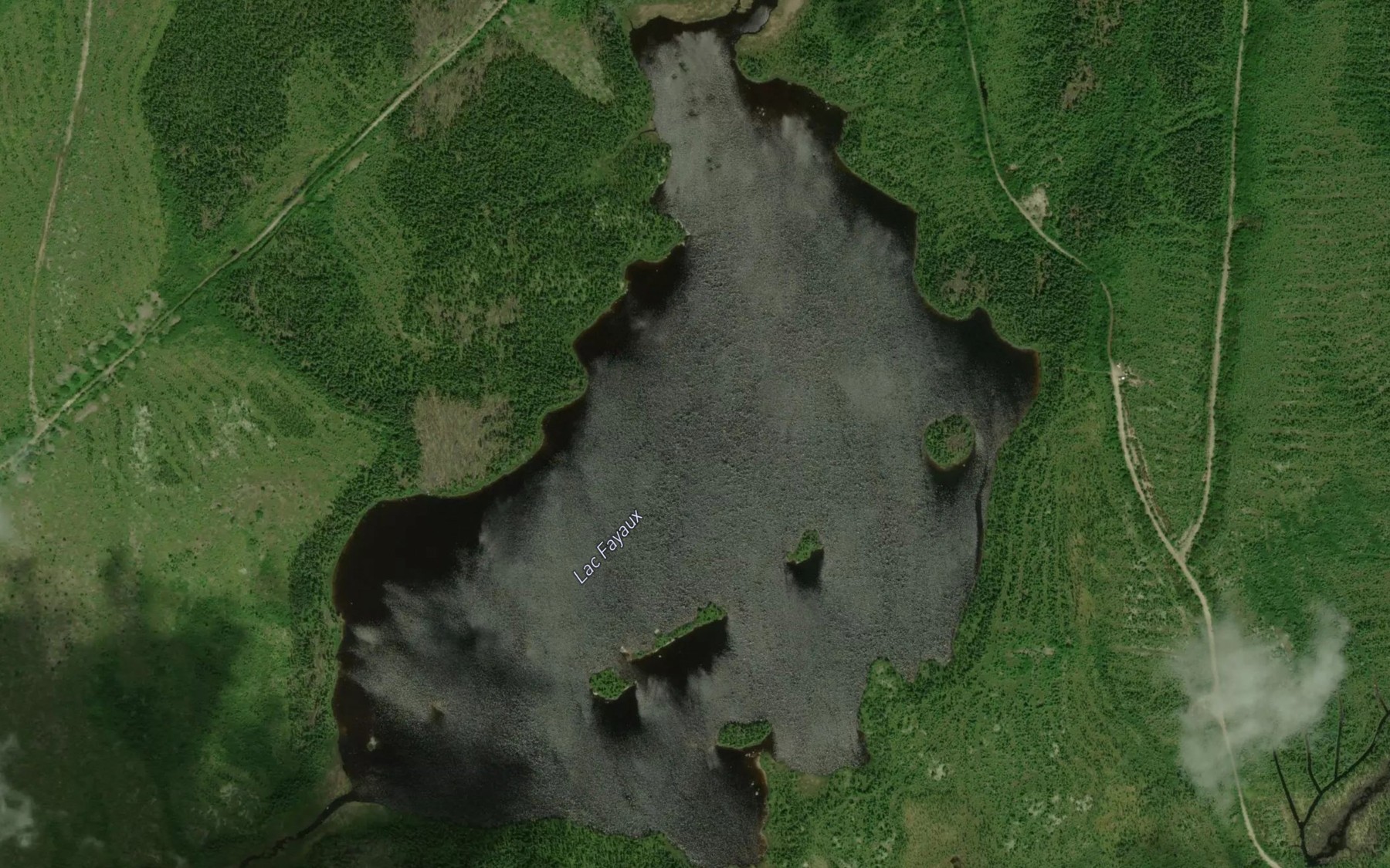 Satellite map of the Lac Fayaux