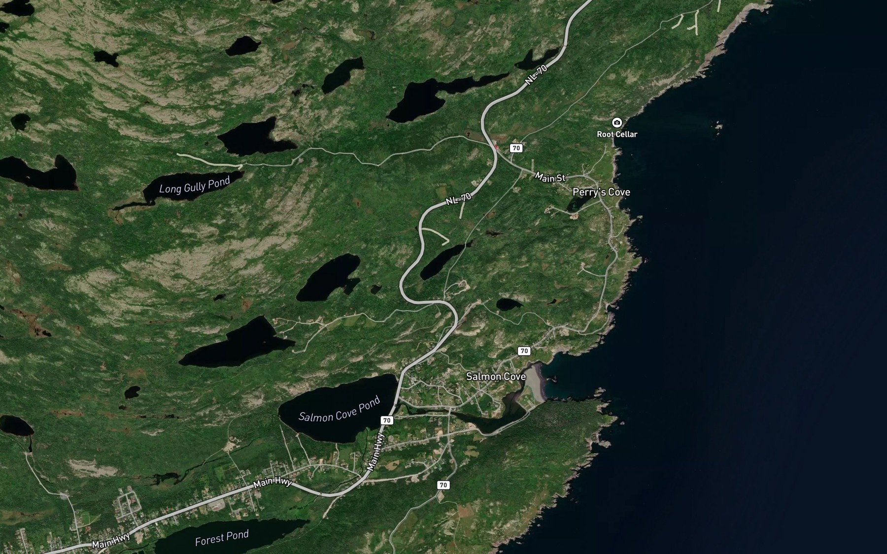 Satellite map of the Long Pond