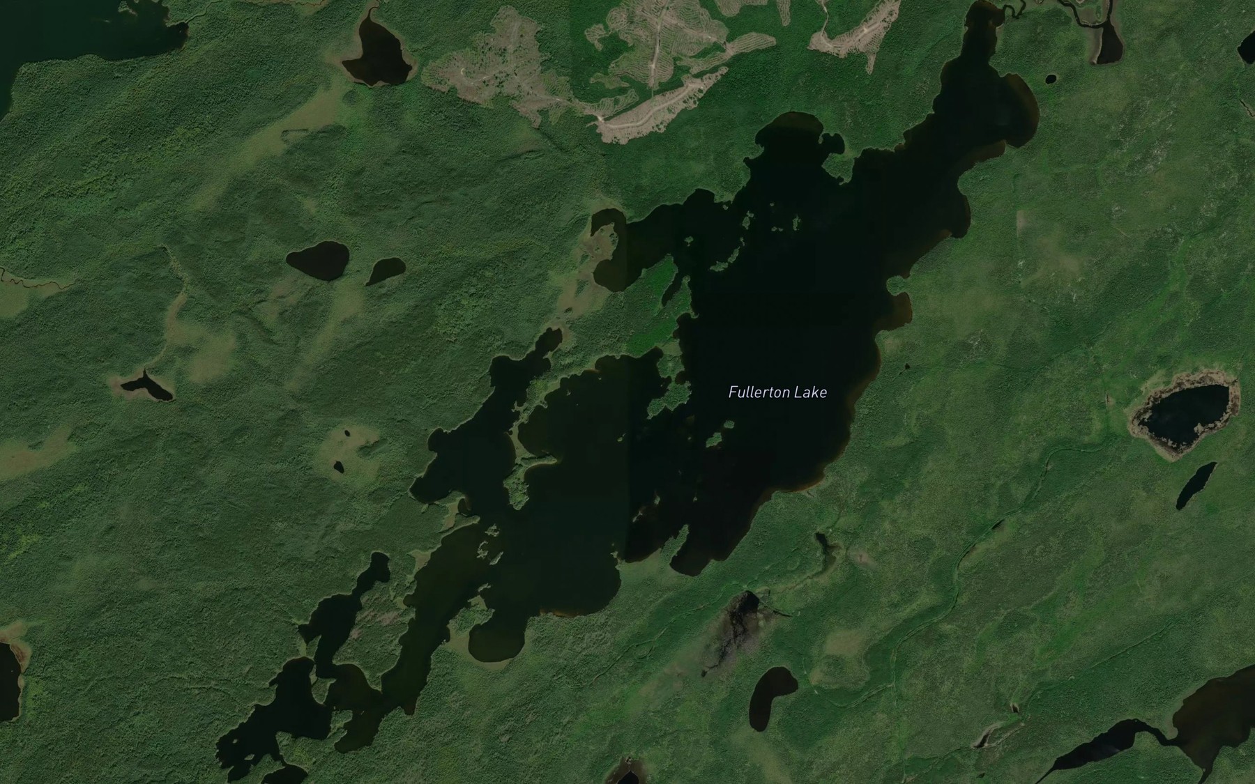 Satellite map of the Fullerton Lake