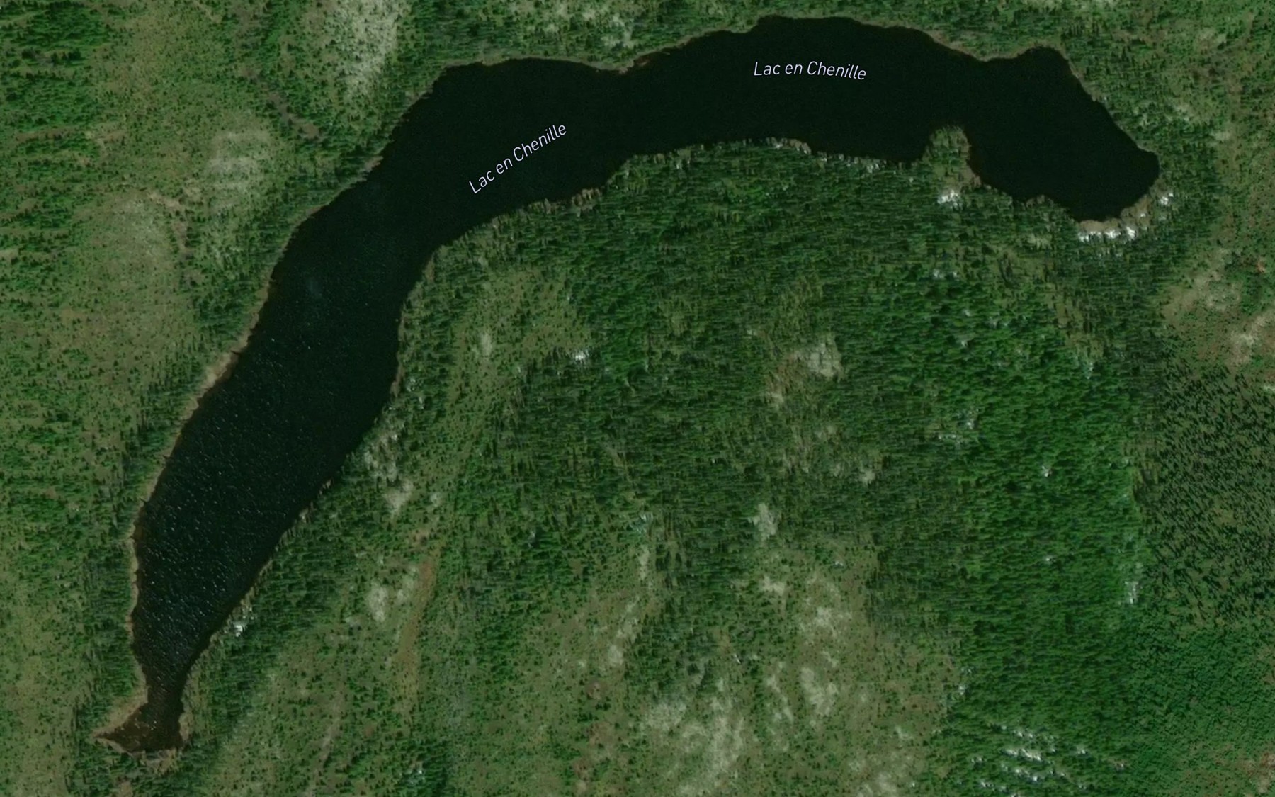 Satellite map of the Lac en Chenille