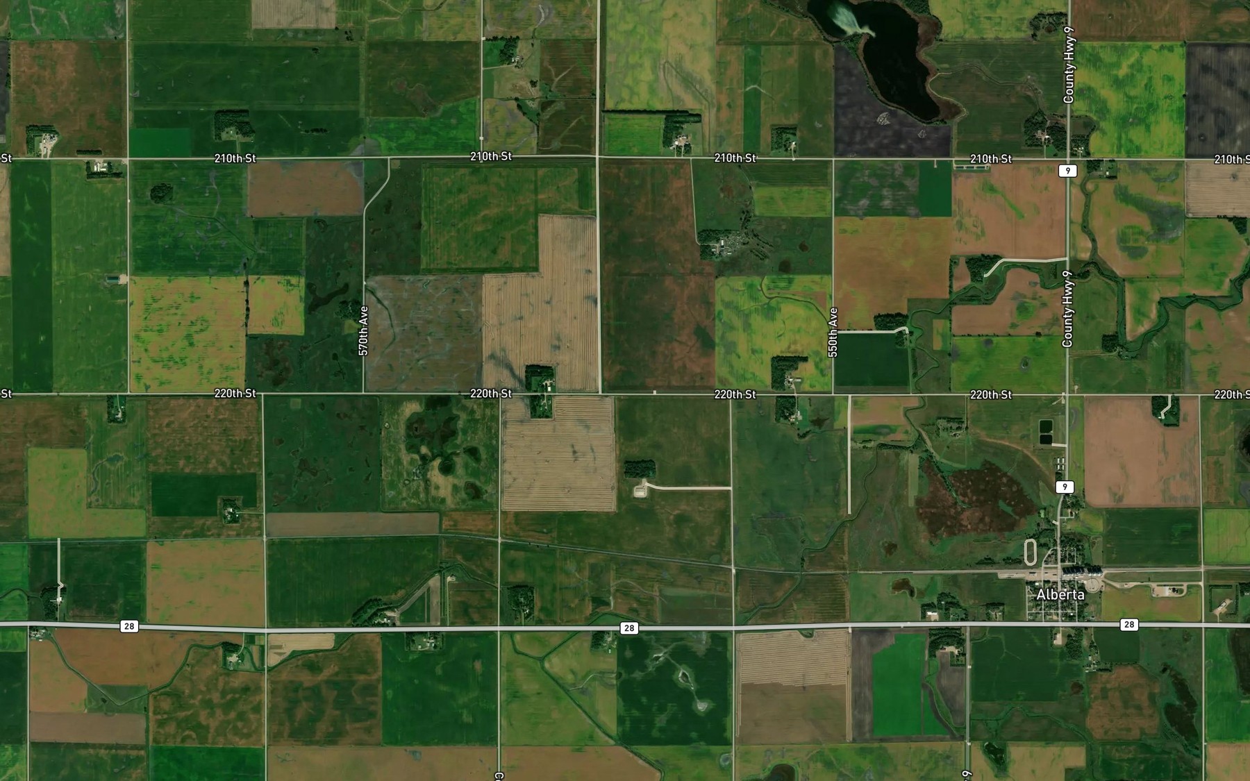 Satellite map of the County Ditch Number Ten