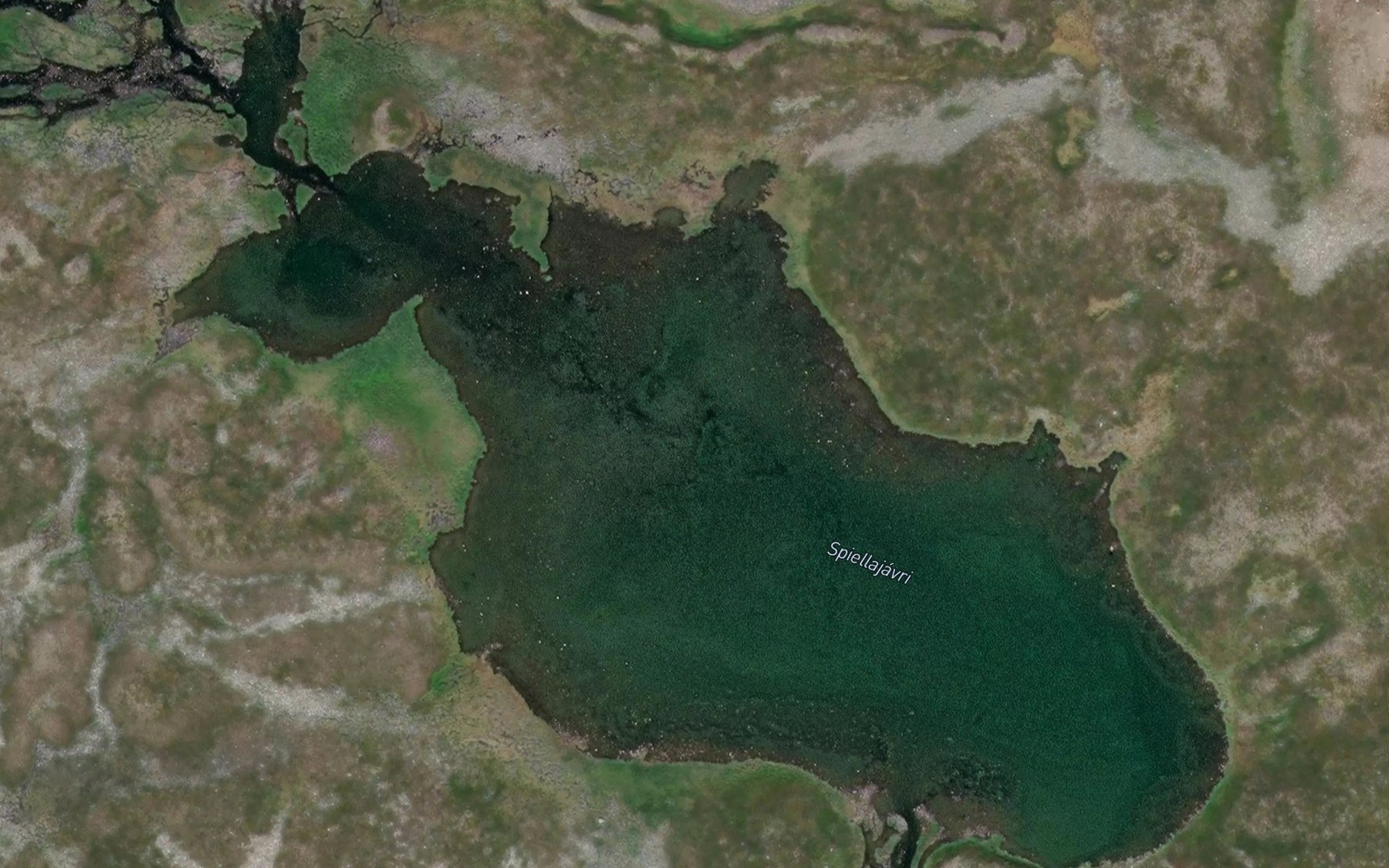 Satellite map of the Spiellajavri