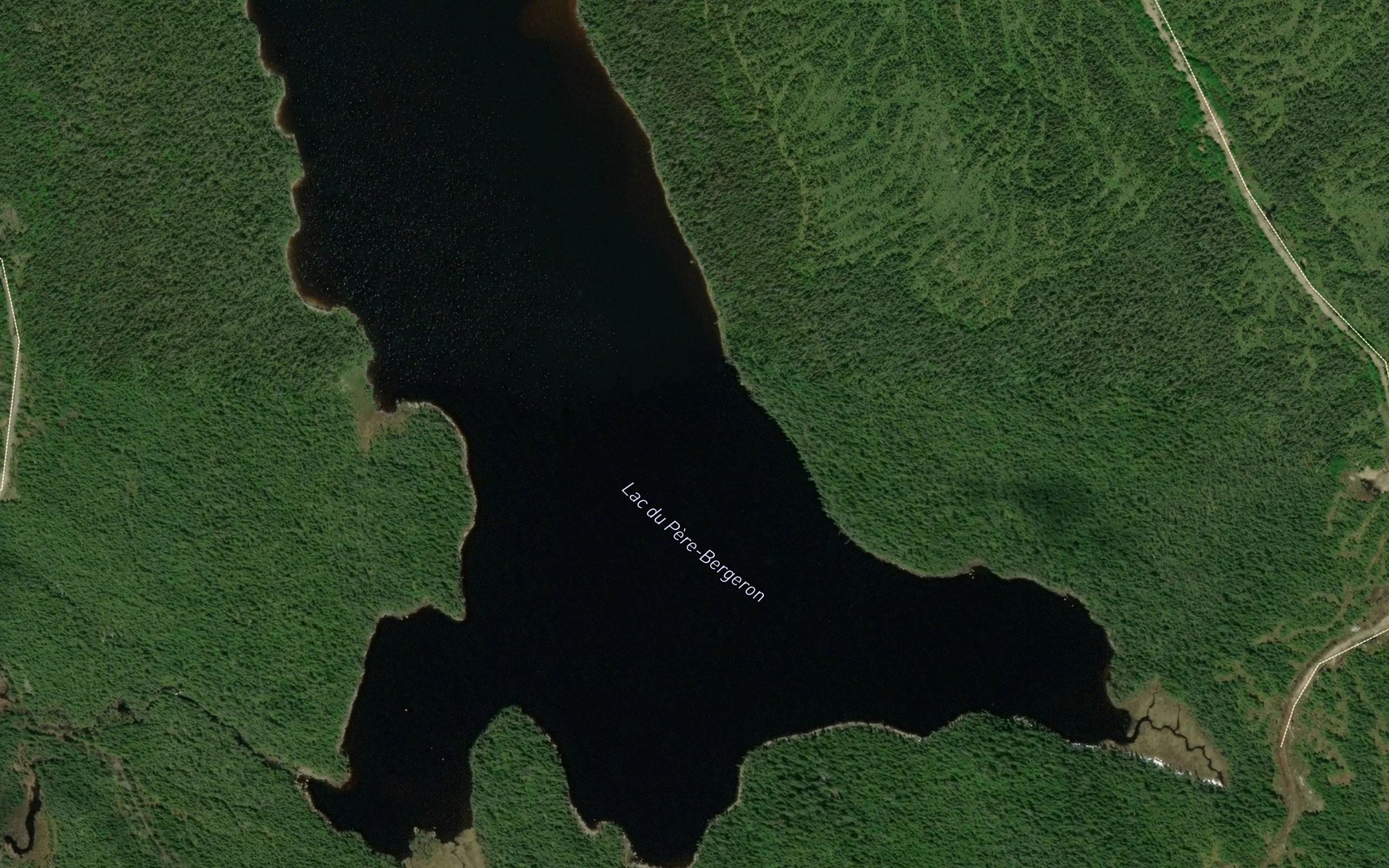 Satellite map of the Lac du Pere-Bergeron