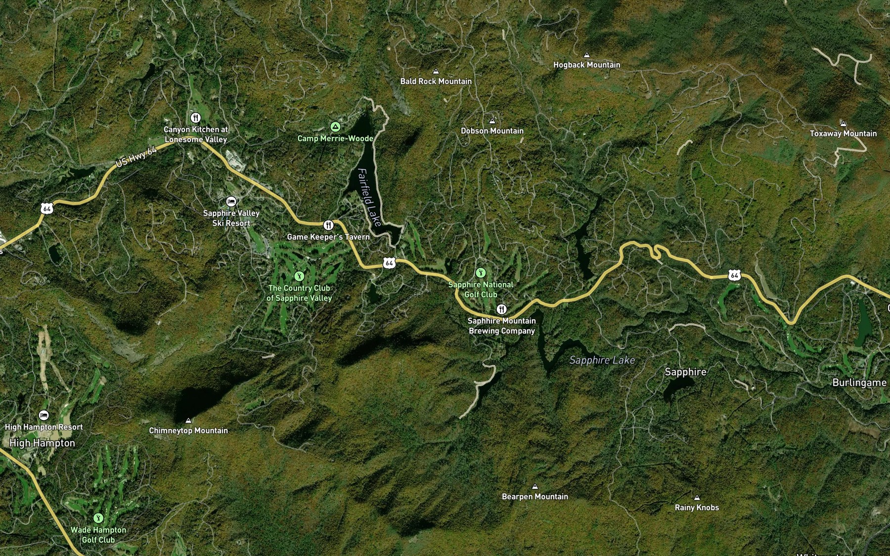Satellite map of the Mud Creek