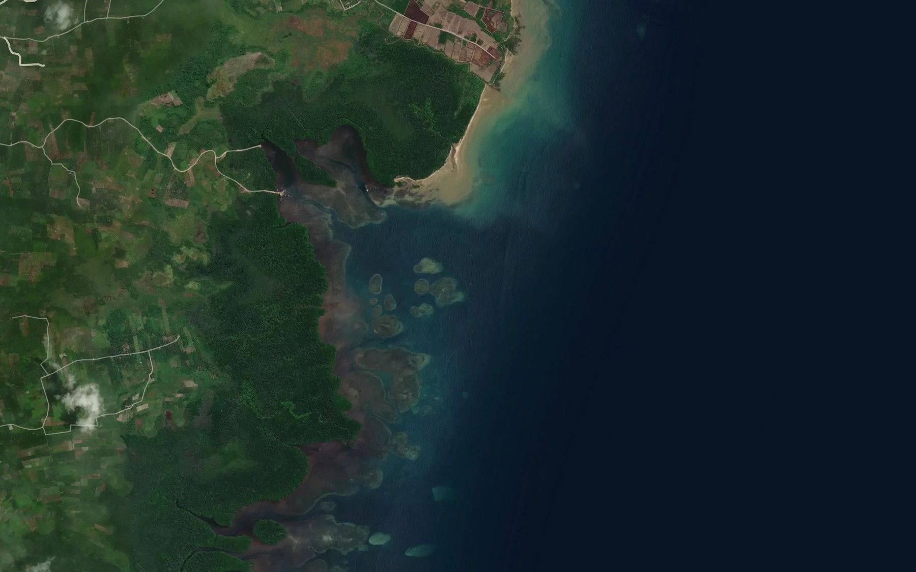 Satellite map of the Teluk Kabak