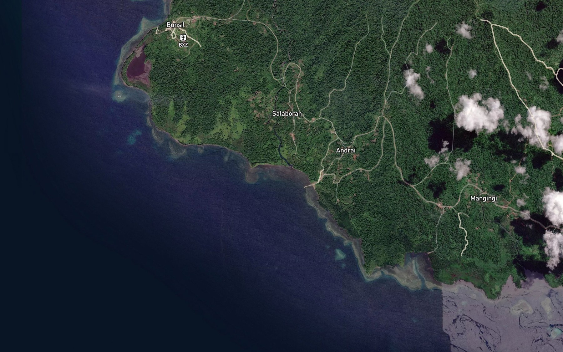 Satellite map of the Umgan River