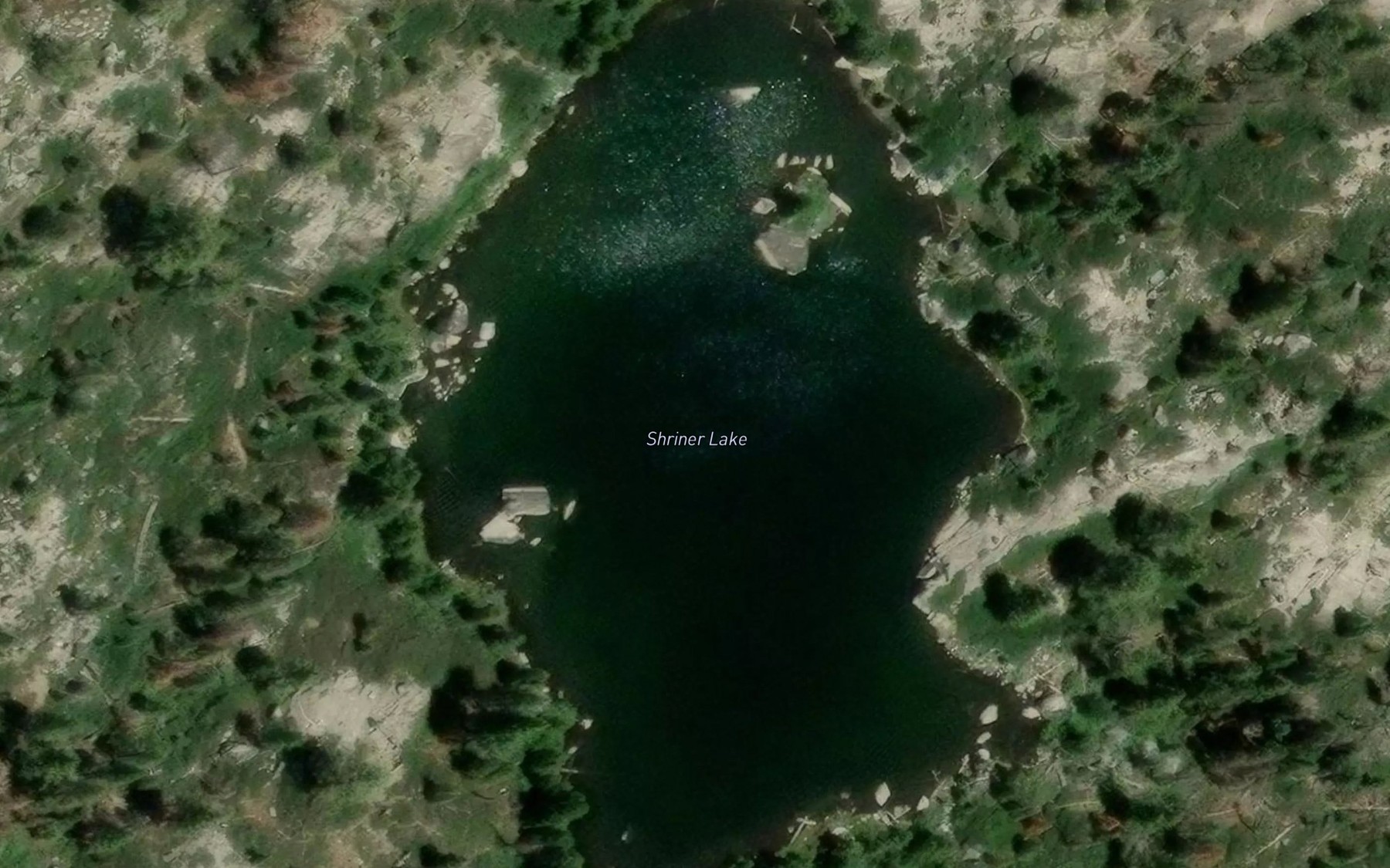 Satellite map of the Shriner Lake