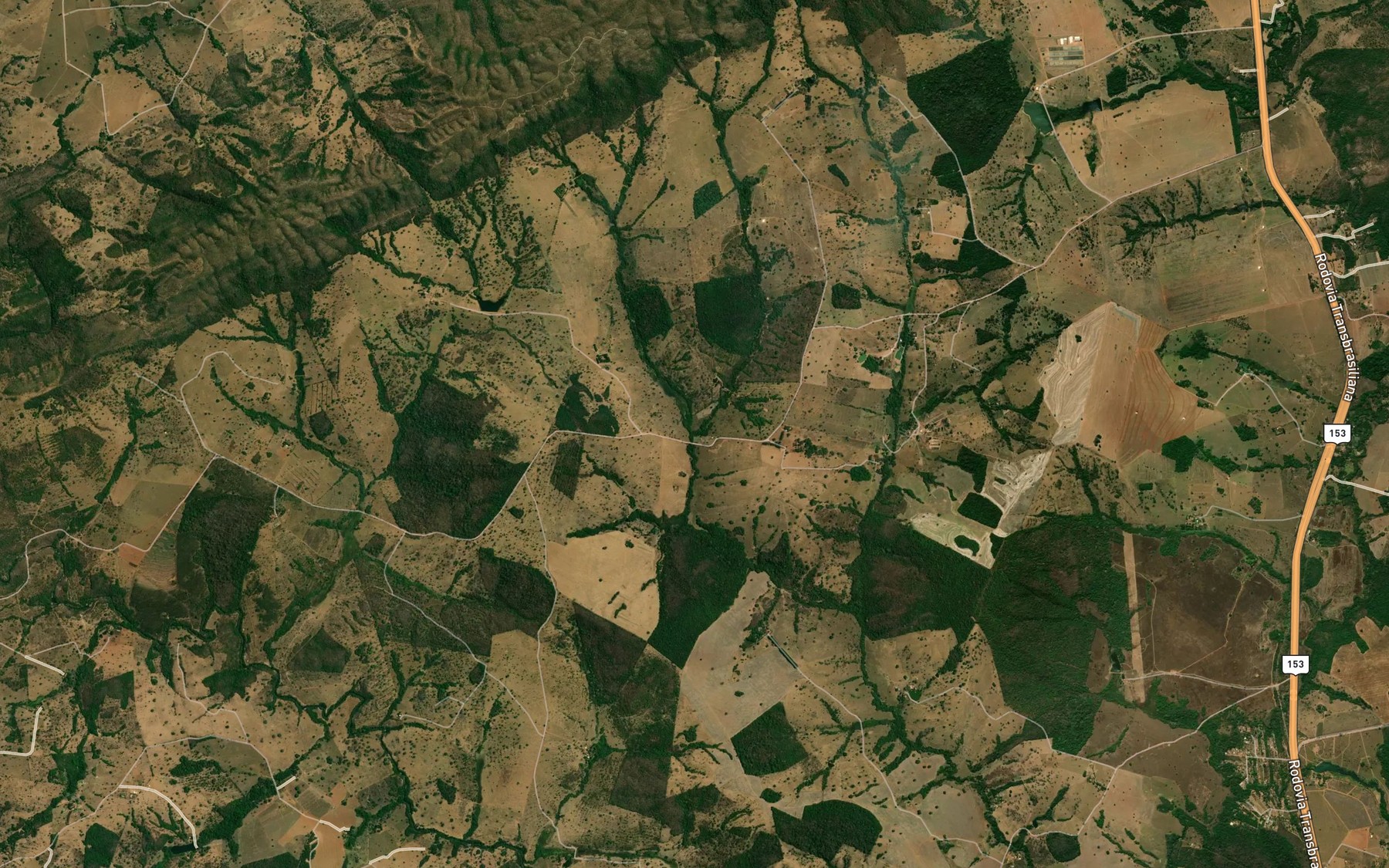 Satellite map of the Corrego Taquari