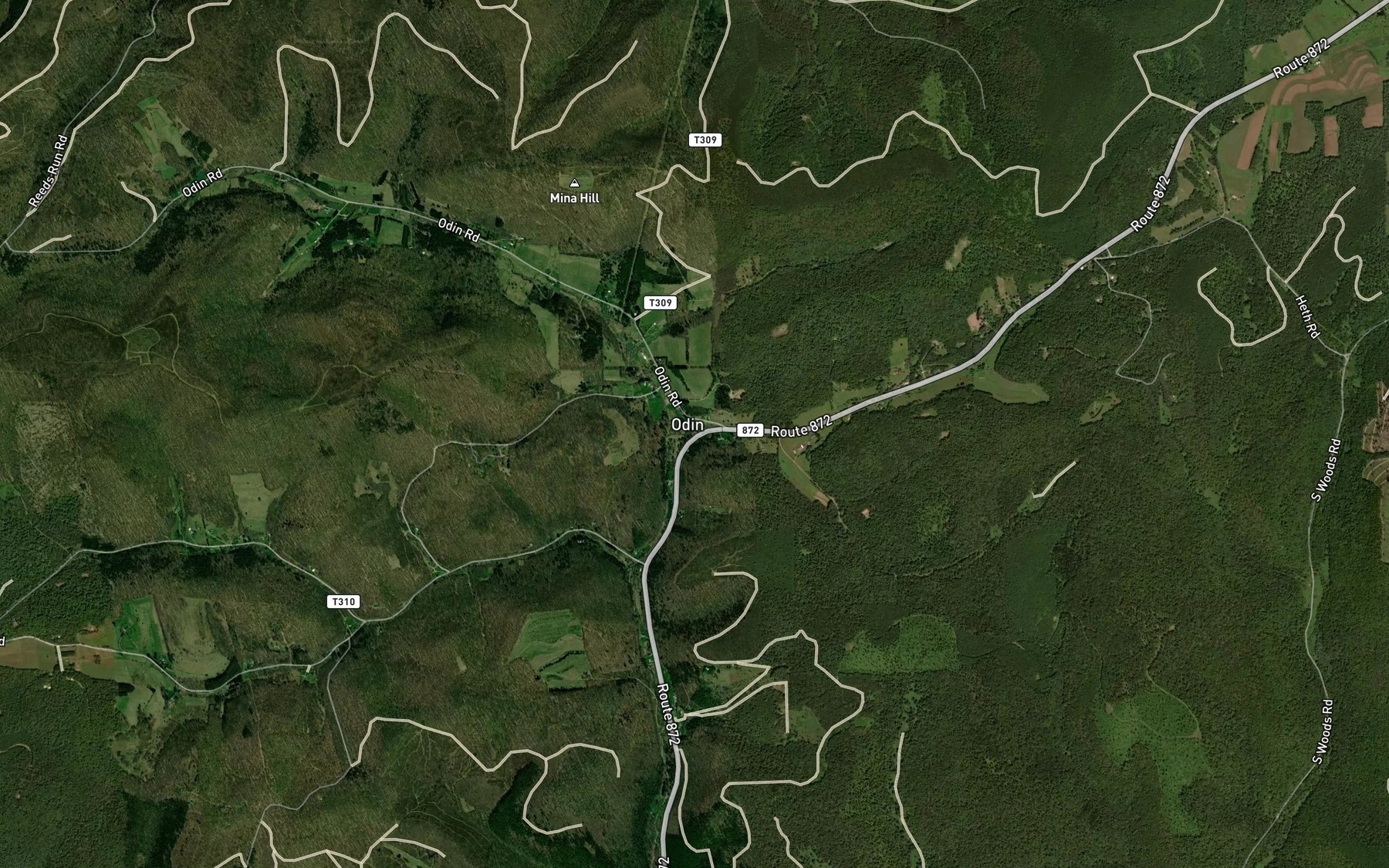 Satellite map of the East Branch Freeman Run