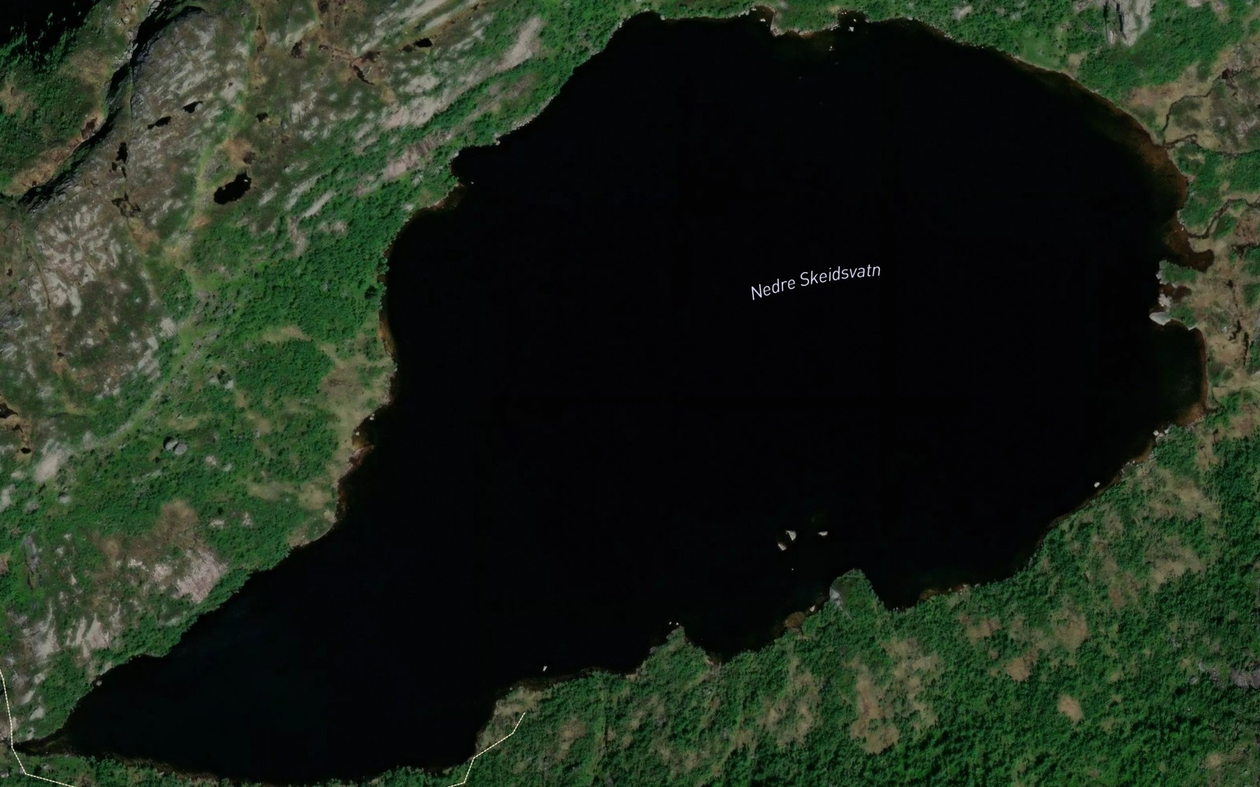 Satellite map of the Skeidsvatn,yt