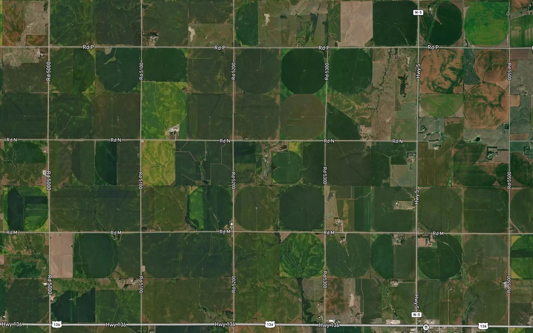 Satellite map of the Ehlers Reservoir