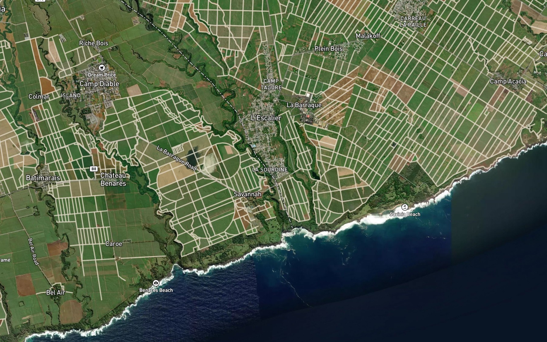Satellite map of the Ruisseau Vinay