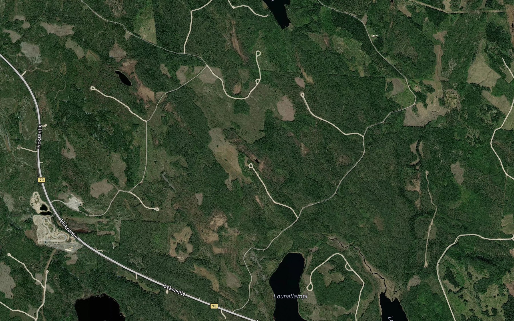 Satellite map of the Lahdelampi