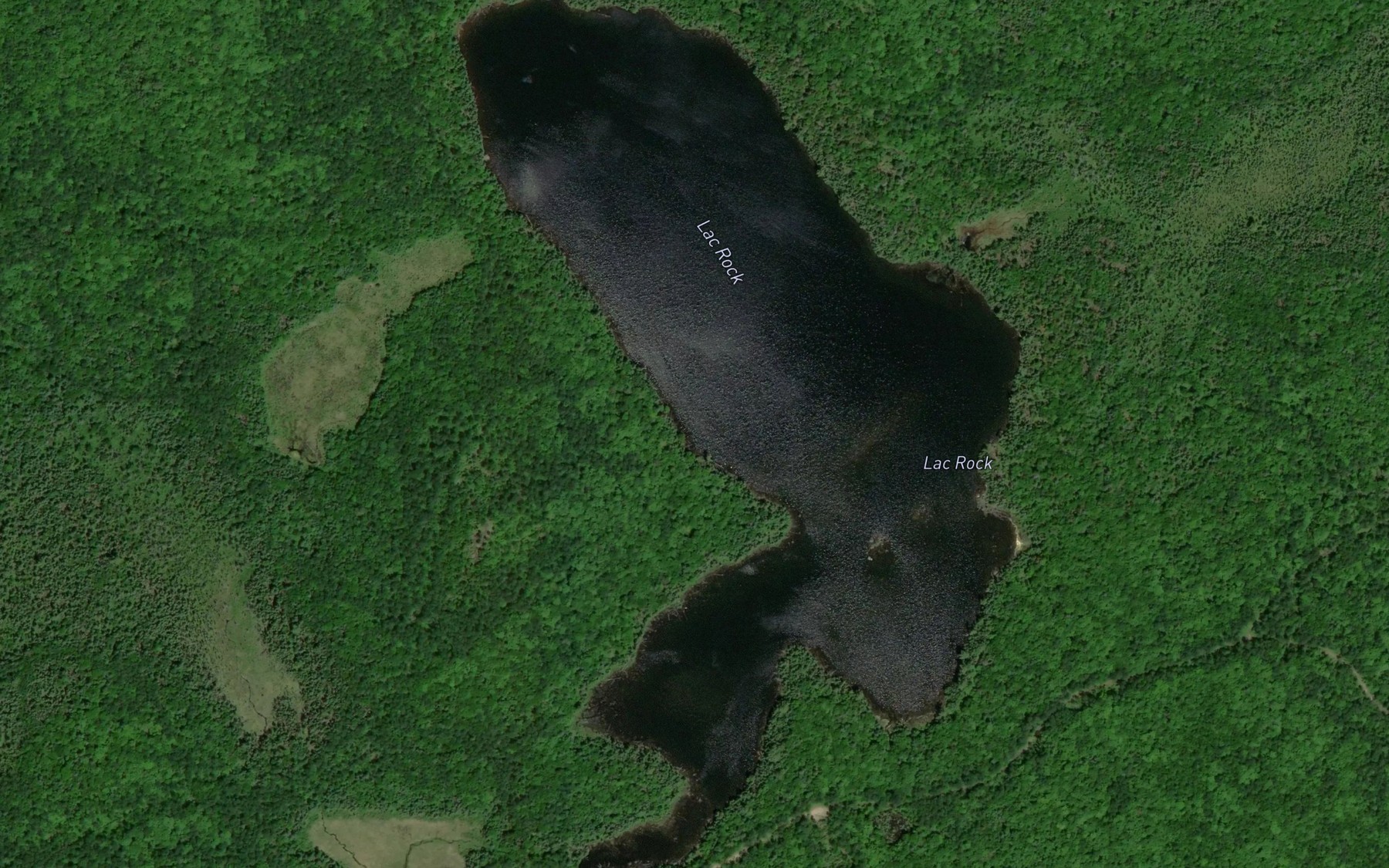 Satellite map of the Lac Rock