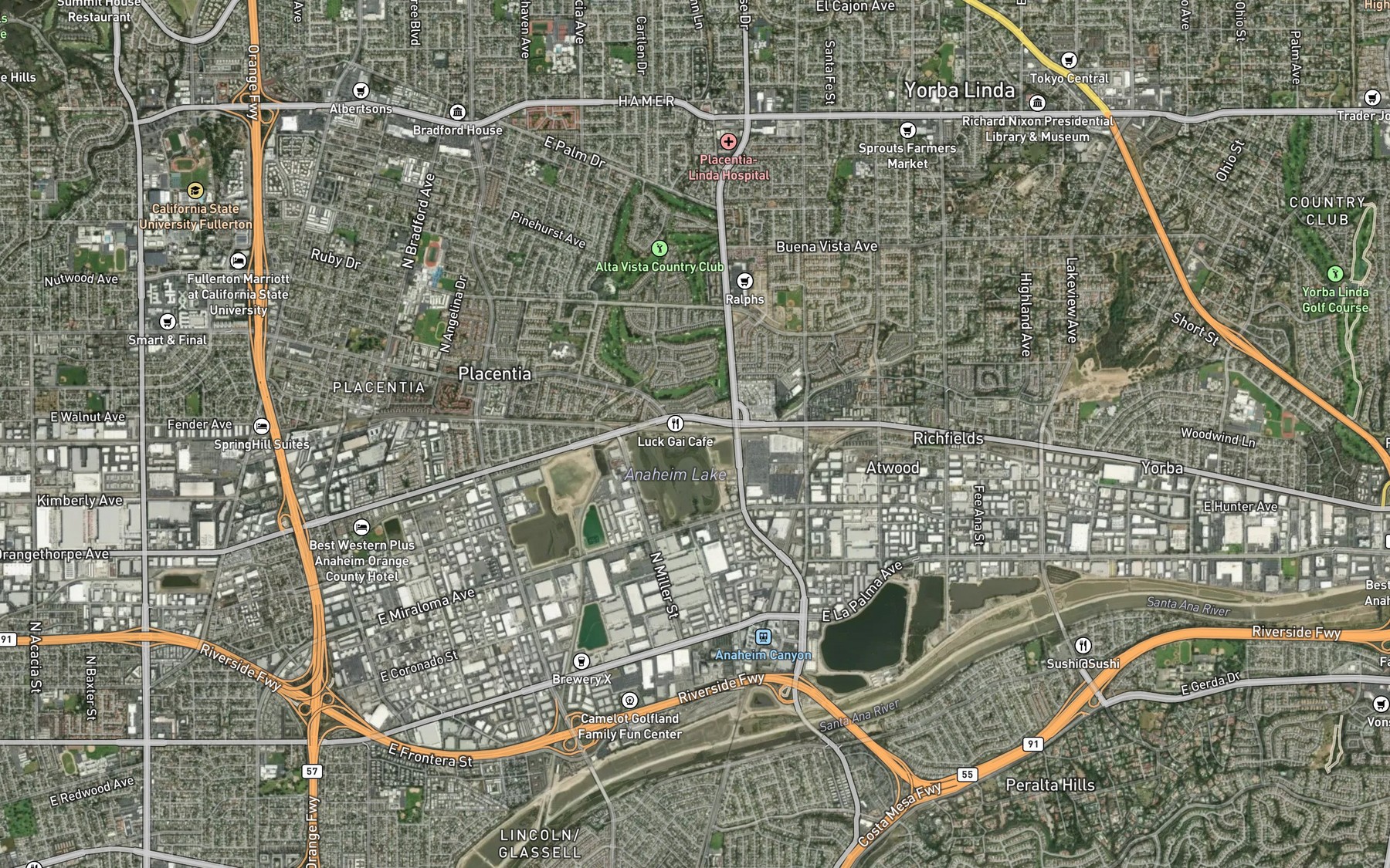 Satellite map of the Atwood Channel