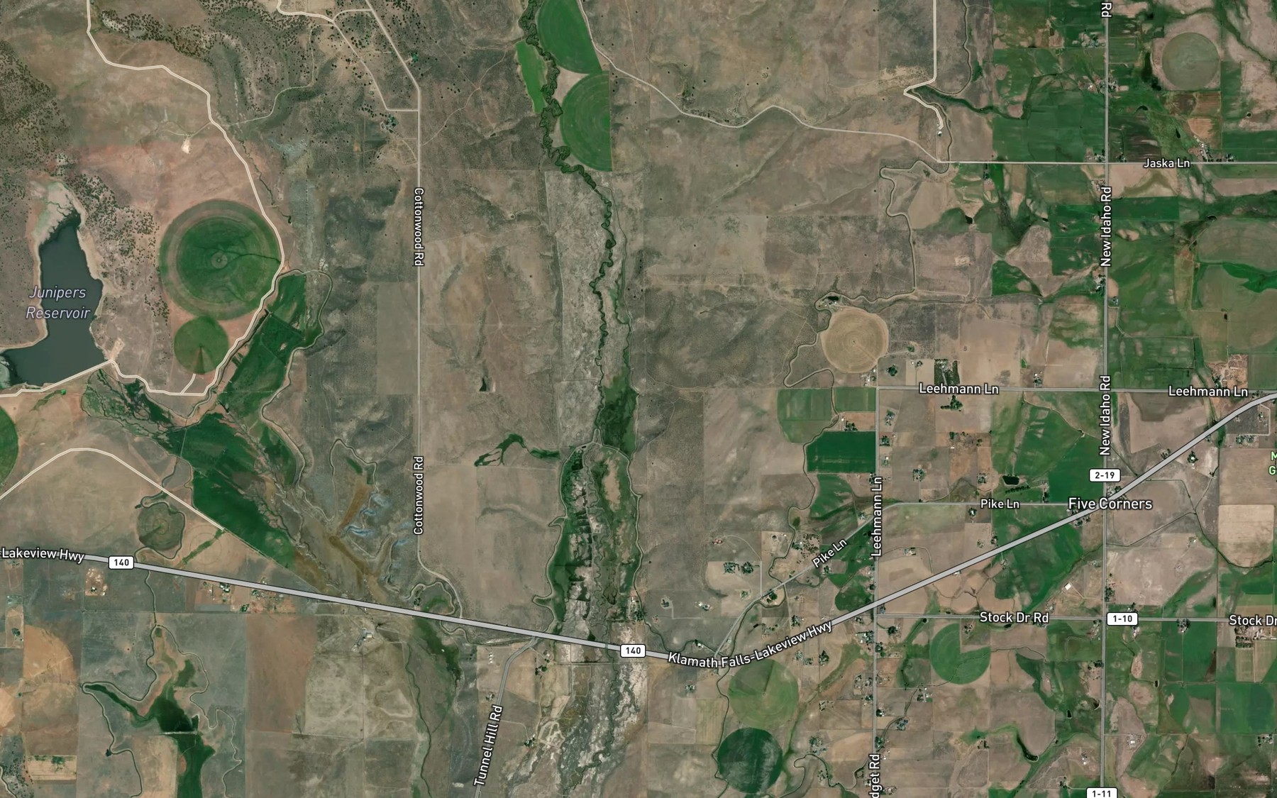 Satellite map of the Baldwin Ditch