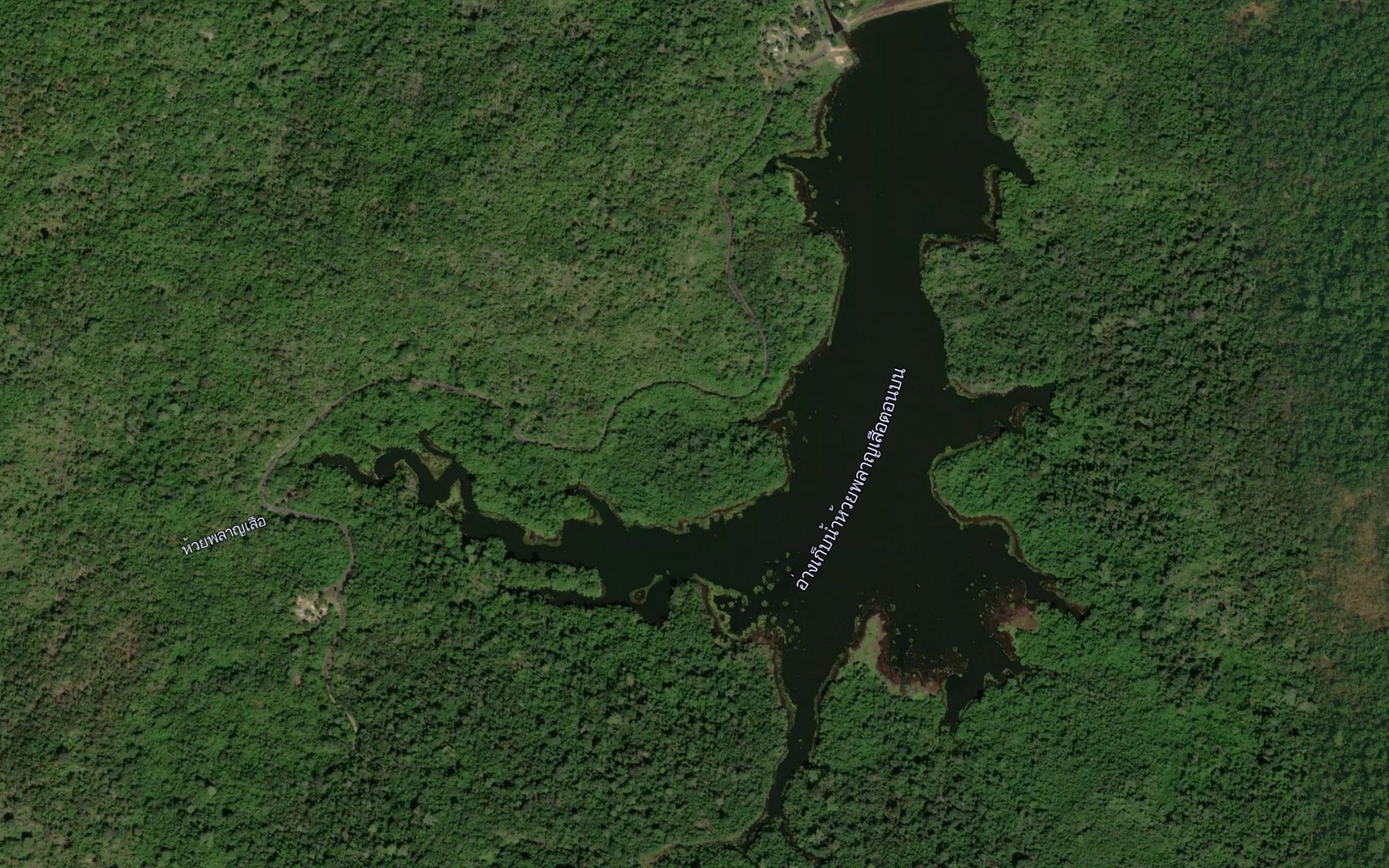 Satellite map of the Ang Kep Nam Huai Phlan Suea Ton Bon