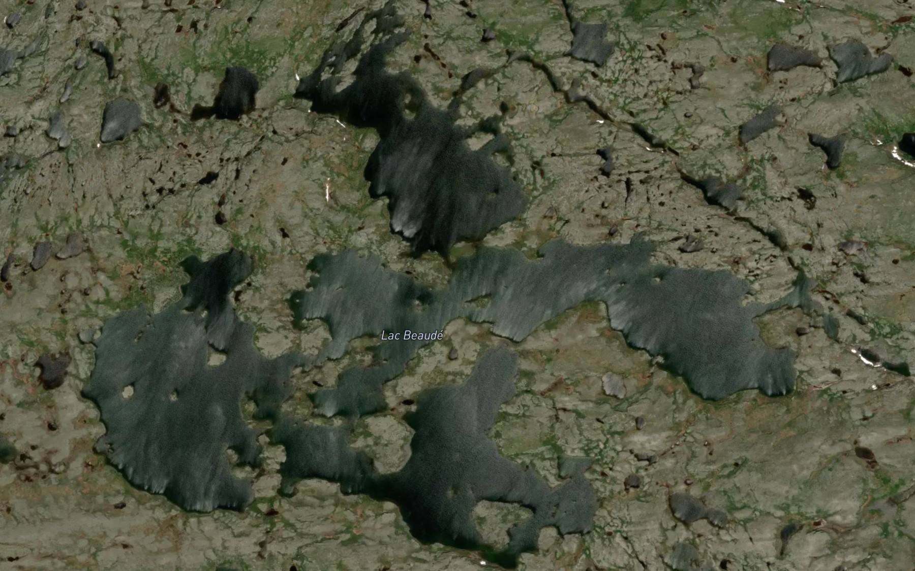 Satellite map of the Lac Beaude