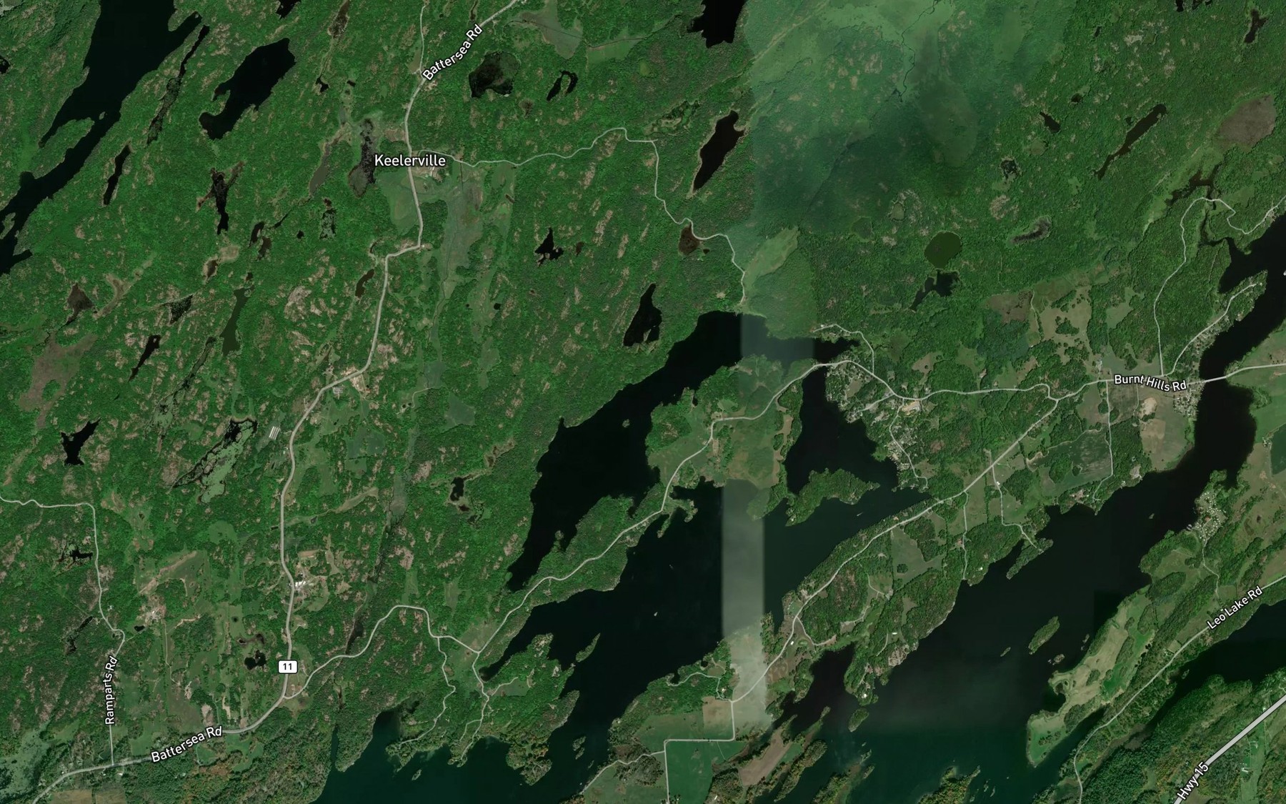 Satellite map of the Cranesnest Lake