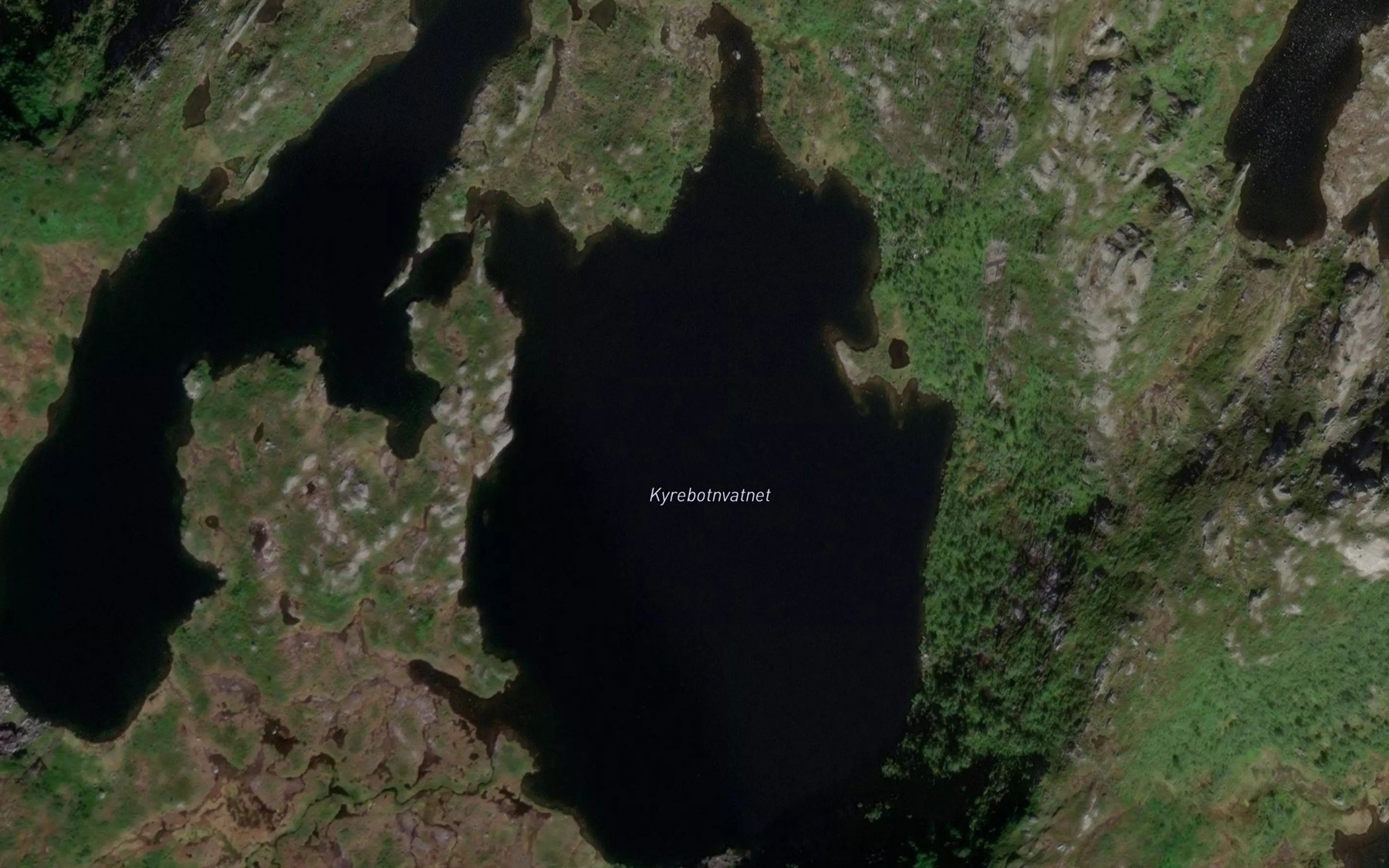 Satellite map of the Kyrebotnvatnet