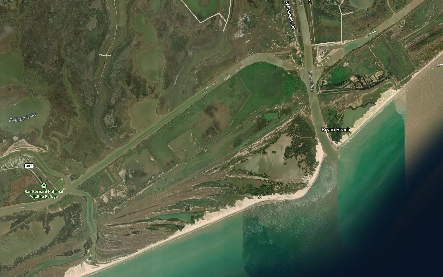 Satellite map of the Old Intracoastal Waterway