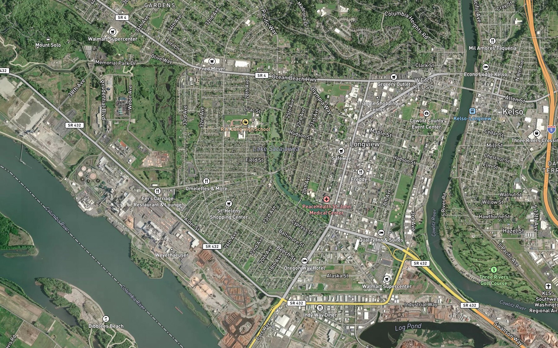 Satellite map of the Spot 2