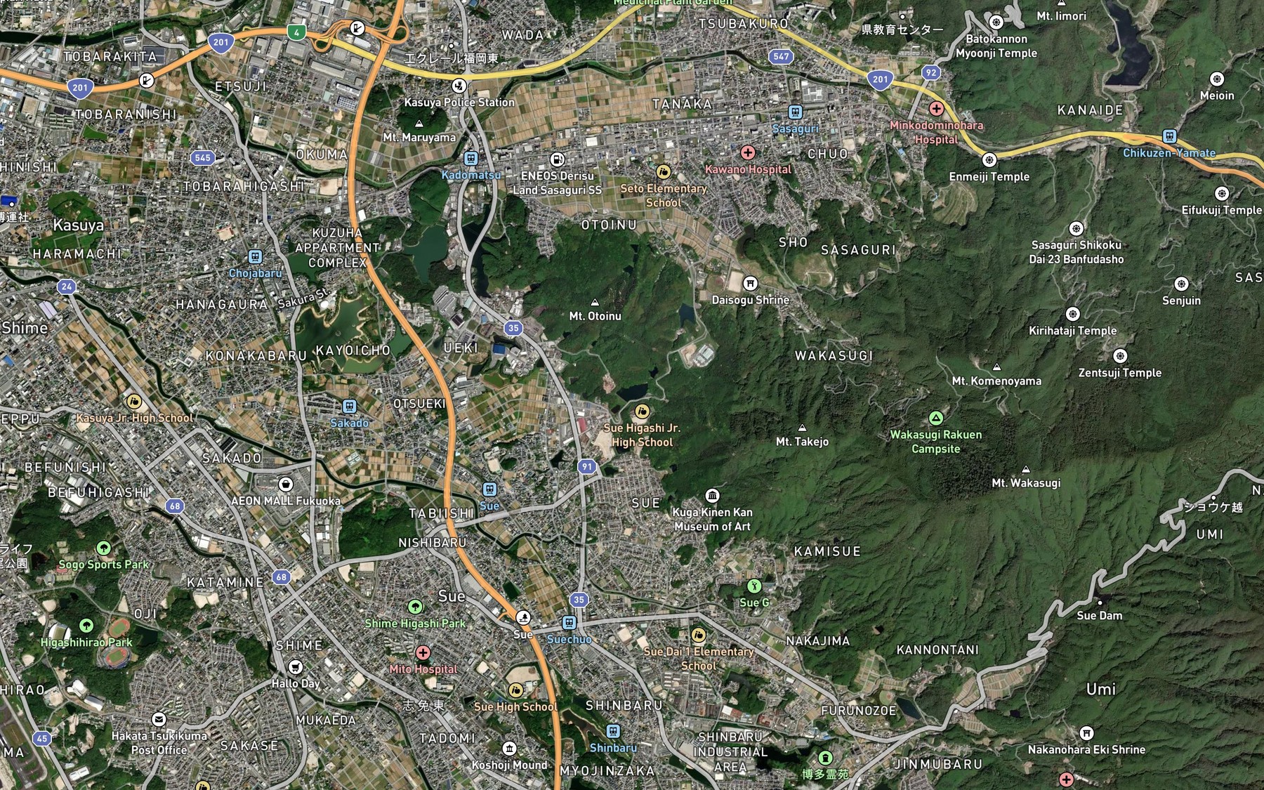 Satellite map of the Otani Ike