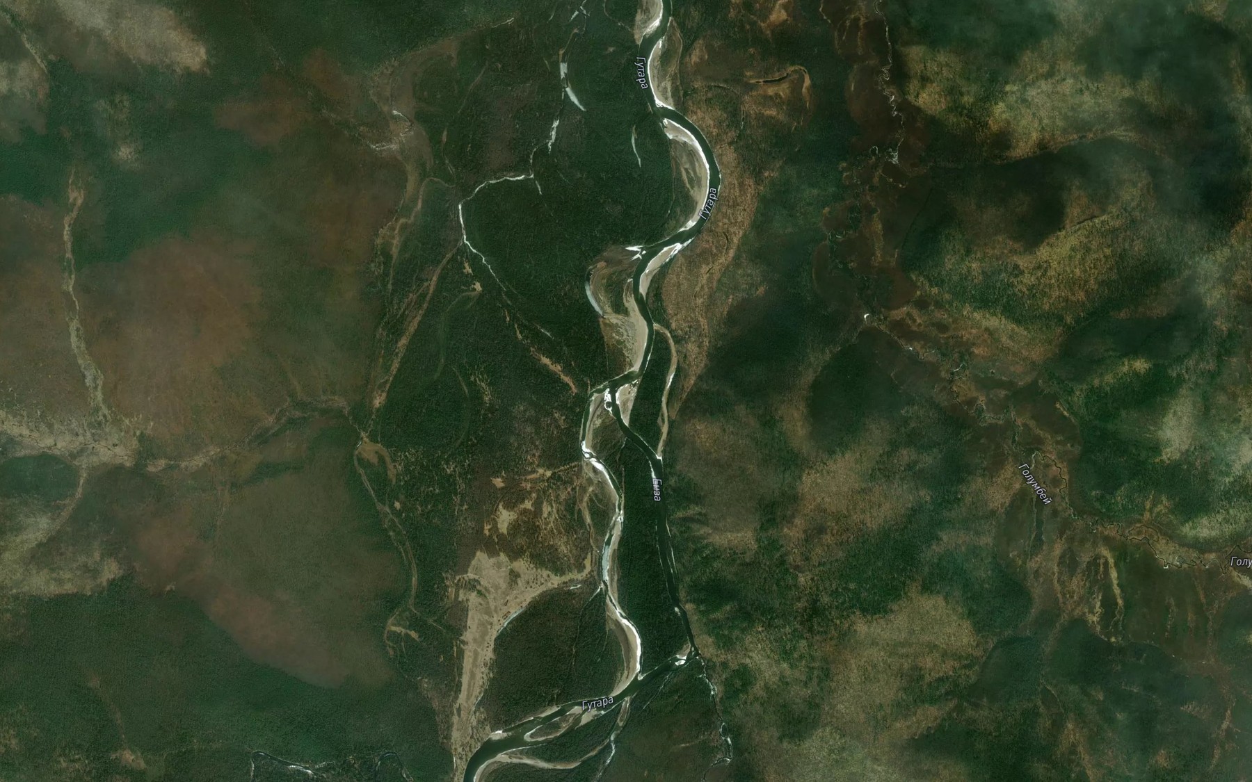 Satellite map of the Yenza