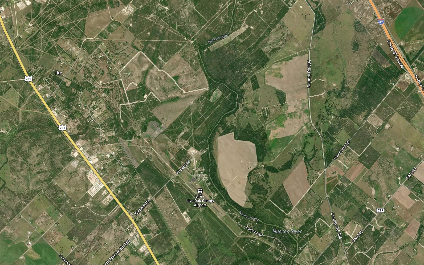 Satellite map of the Salt Branch