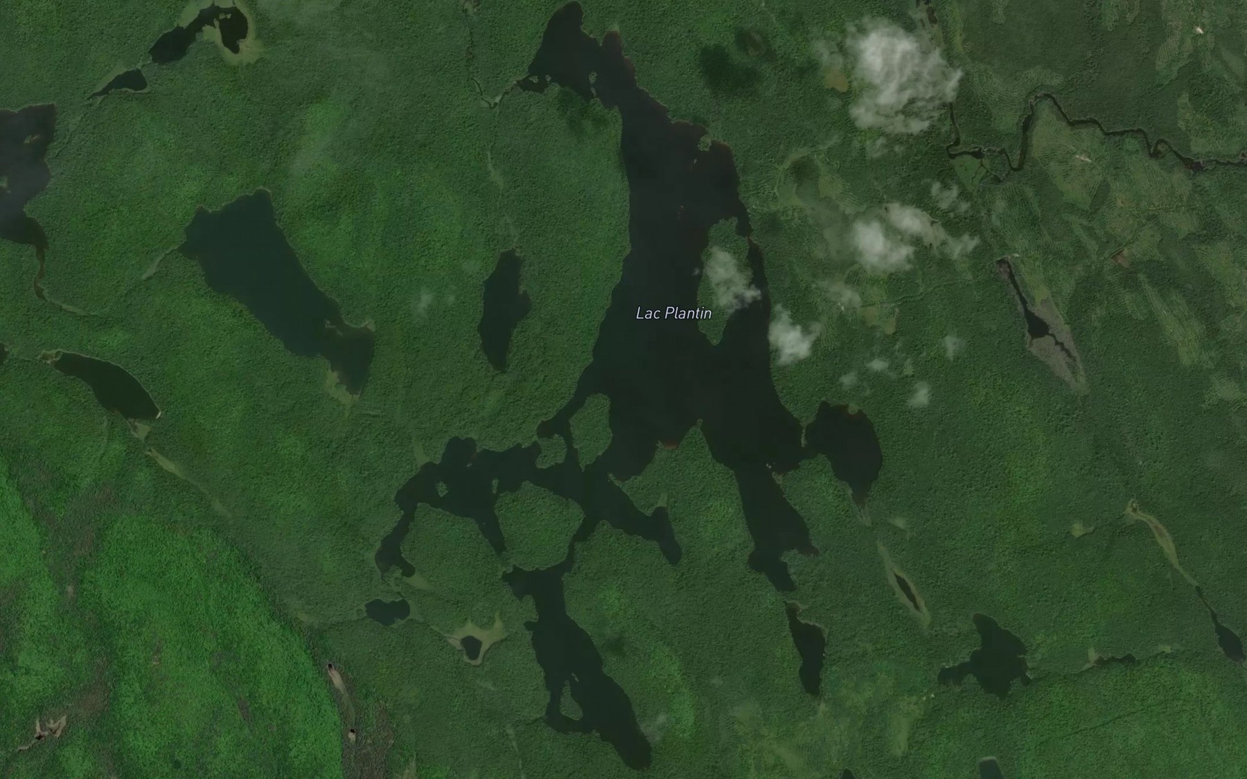 Satellite map of the Lac Plantin